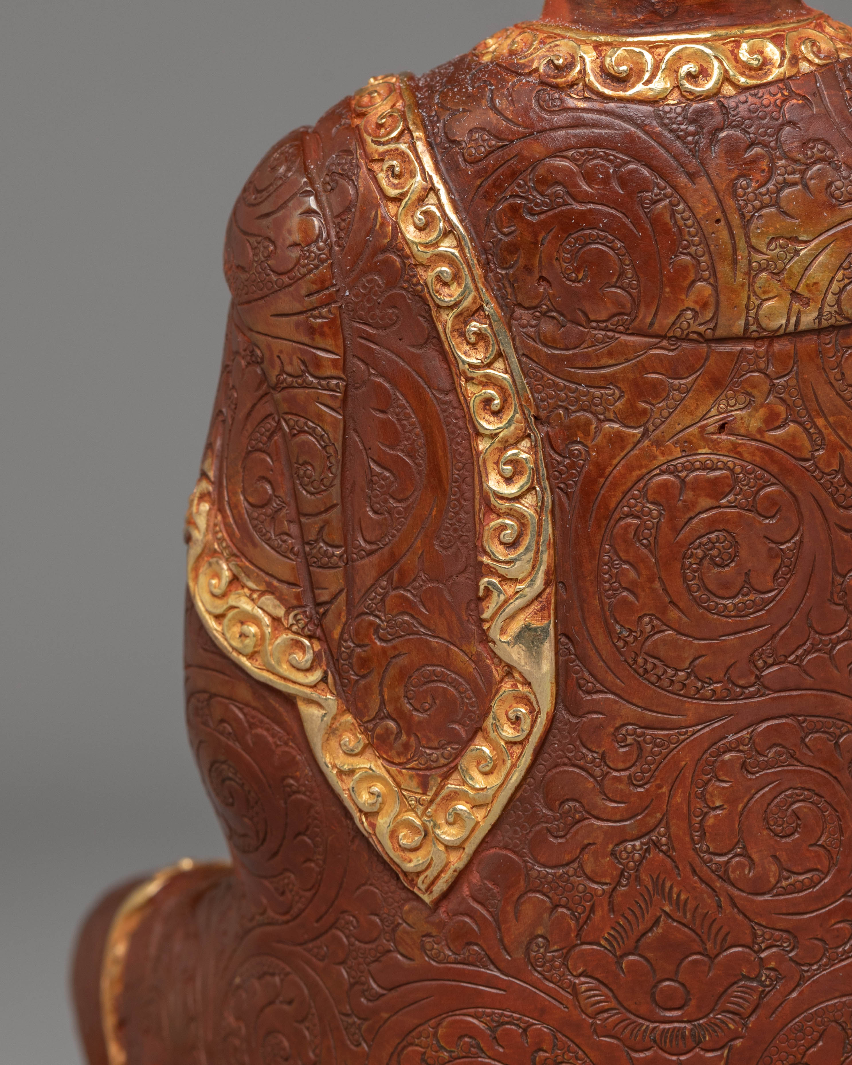 Handcrafted Golden Shakyamuni Buddha Statue | Spiritual Sculpture