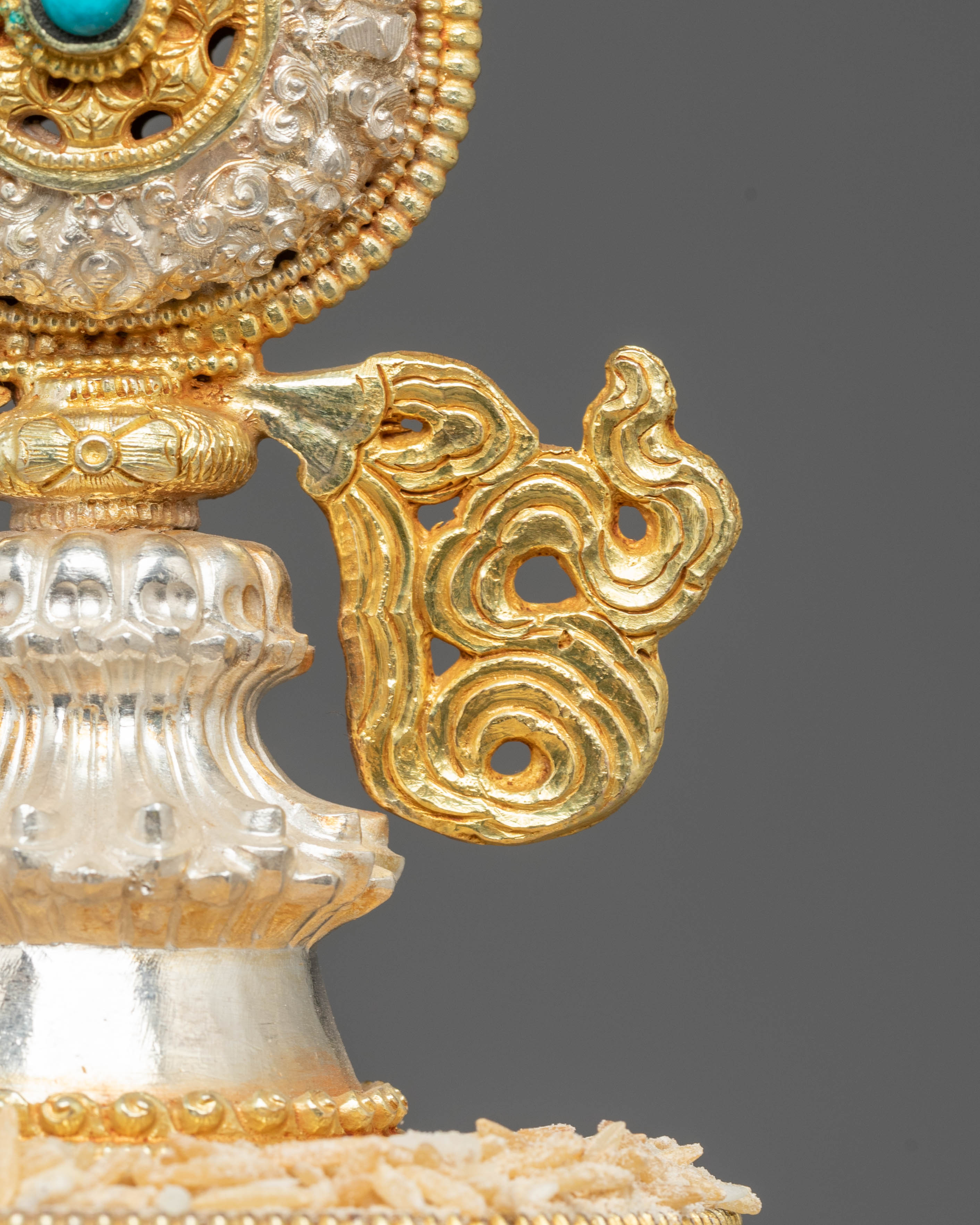 Tibetan Buddhist Mandala Set for Decor | Pure Silver & Fire Gold Mandala