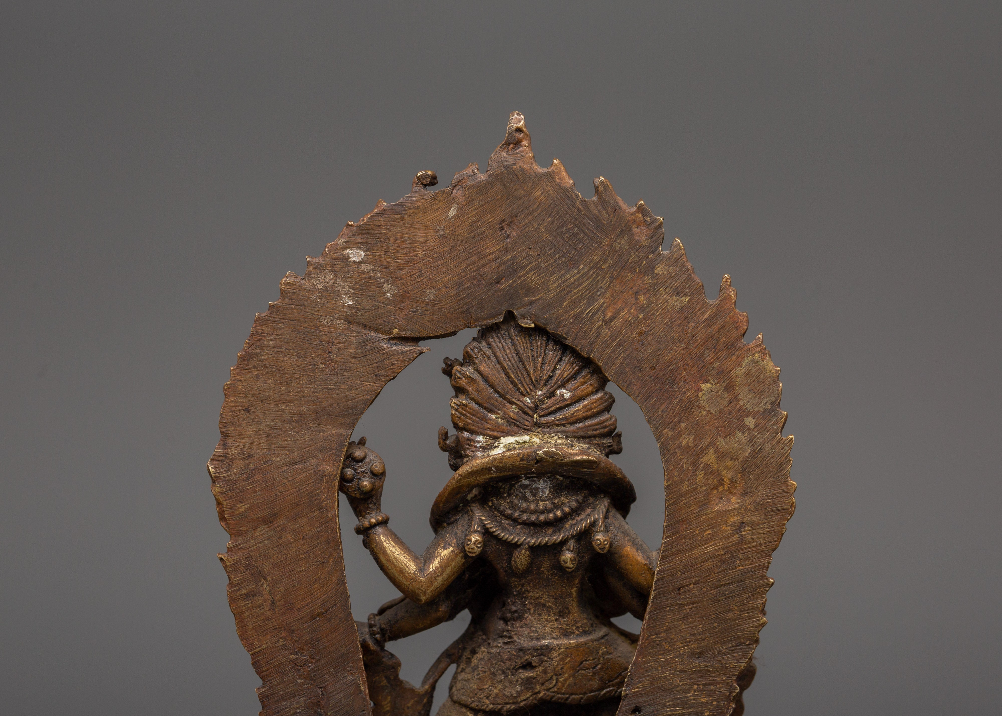 Handcrafted Brass Mahakala Statue | Spiritual Decor for Protection and Enlightenment