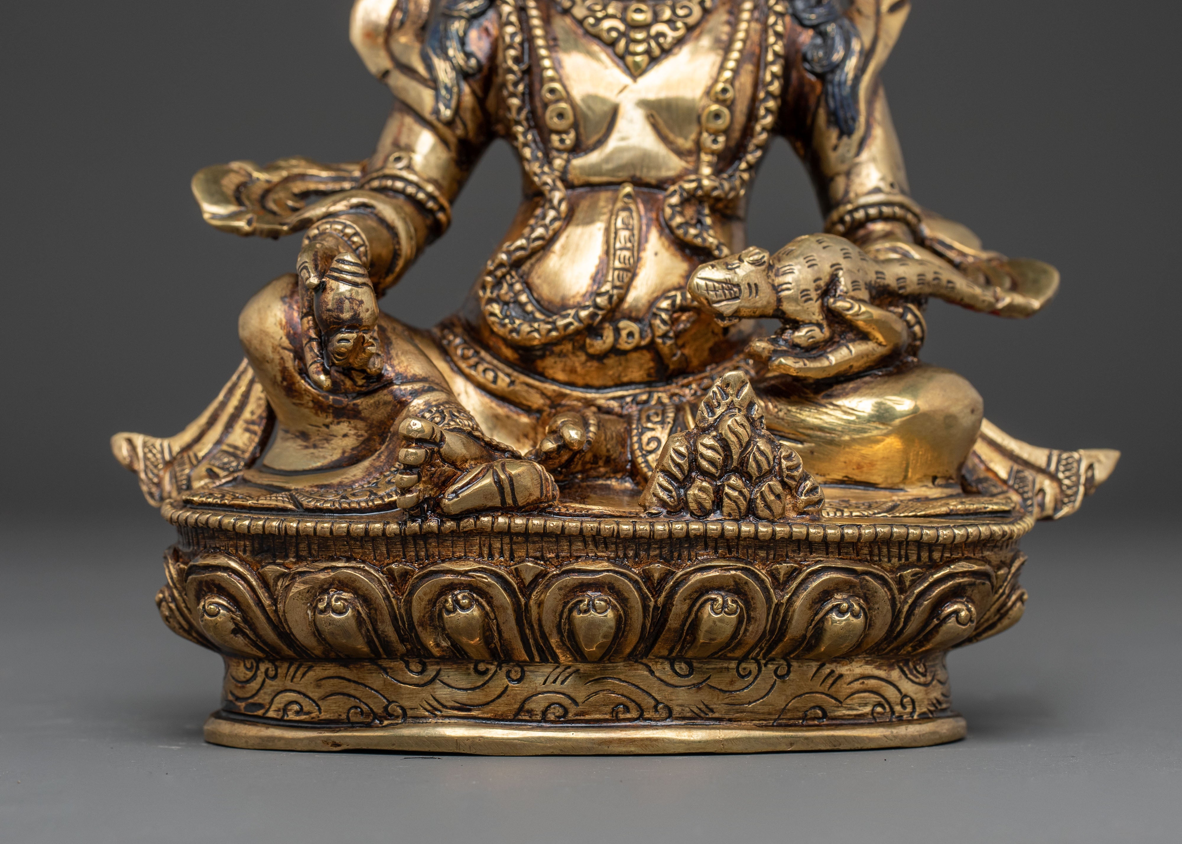 Golden Wealth Deity Dzambhala Statue | The Lord of Abundance