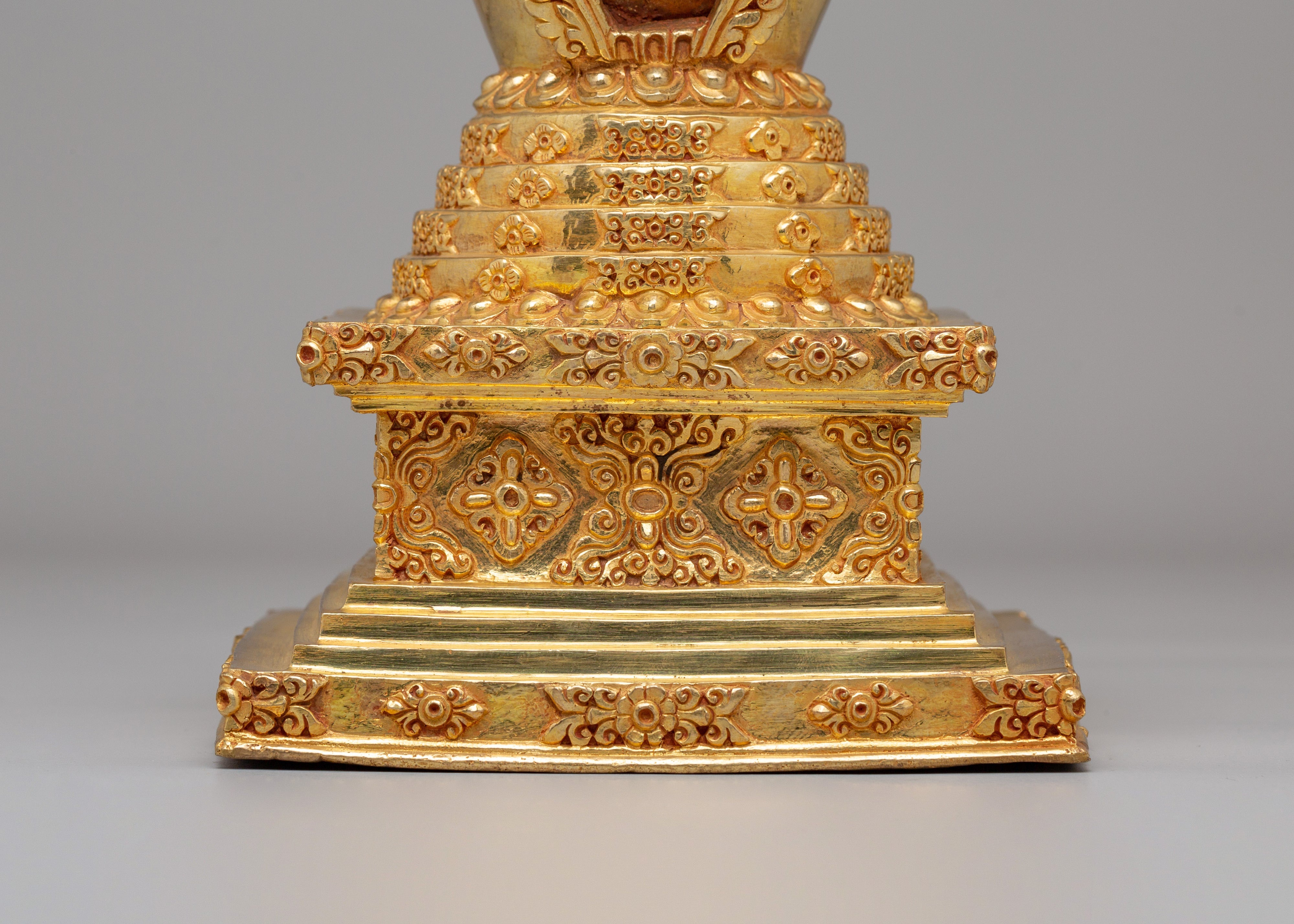 Buddhist Golden Stupa for Home Decor | Meditation Altar Stupa