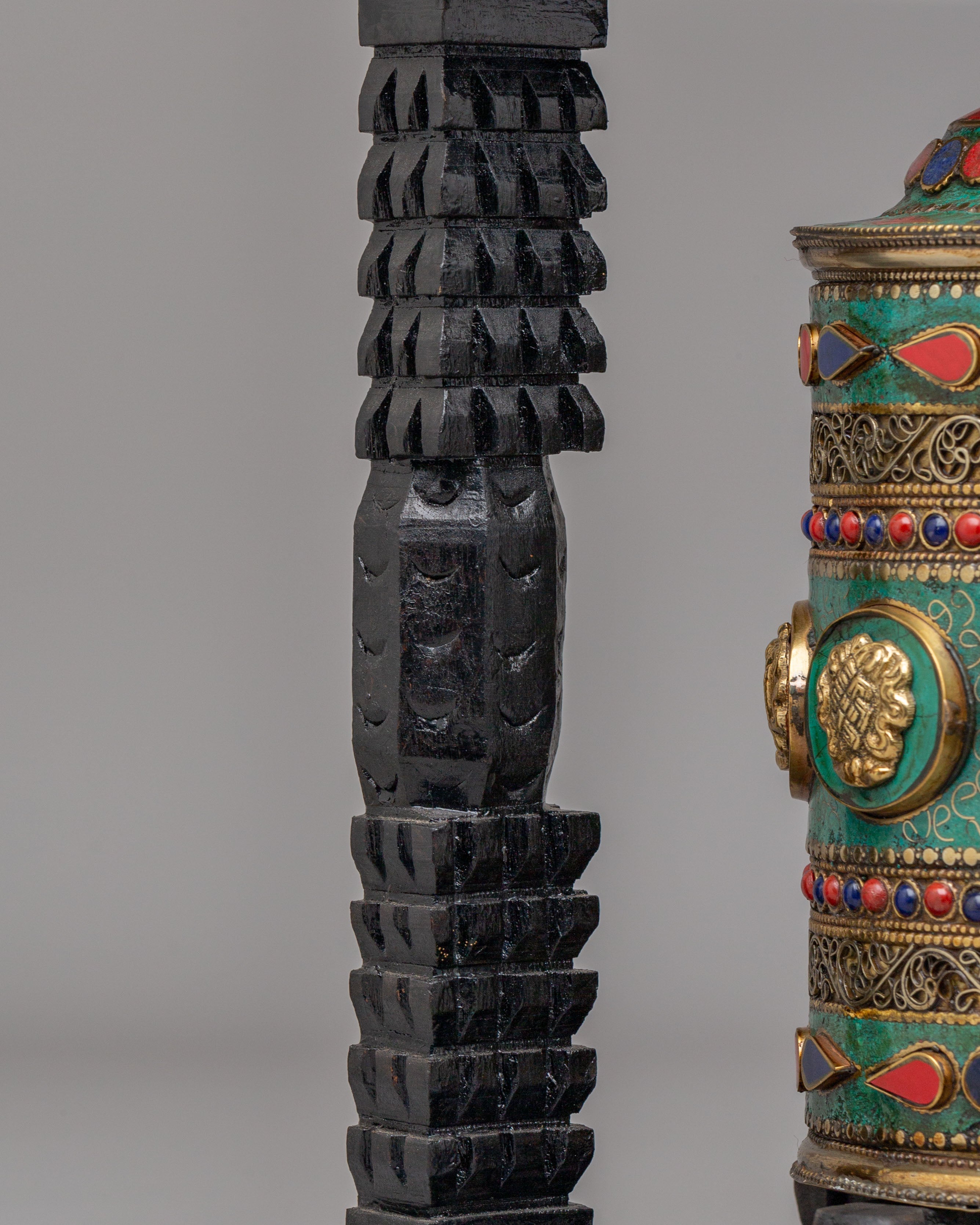 Handmade Tibetan Meditation Prayer Wheel | Spiritual Altar Decor