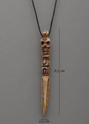 Buffalo Bone Hand-Carved Buddhist Locket | Spiritual Amulet Inspires Peace & Mindfulness