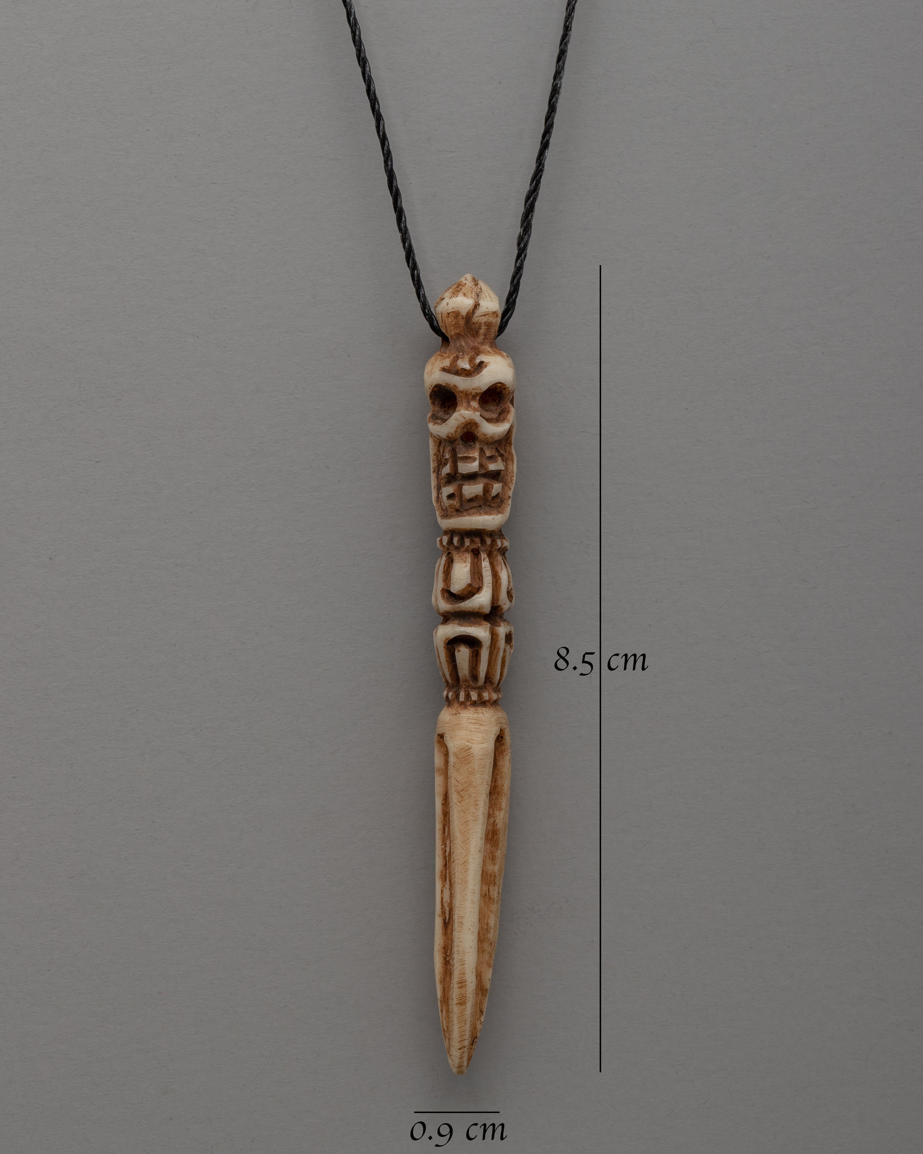 Buffalo Bone Hand-Carved Buddhist Locket | Spiritual Amulet Inspires Peace & Mindfulness