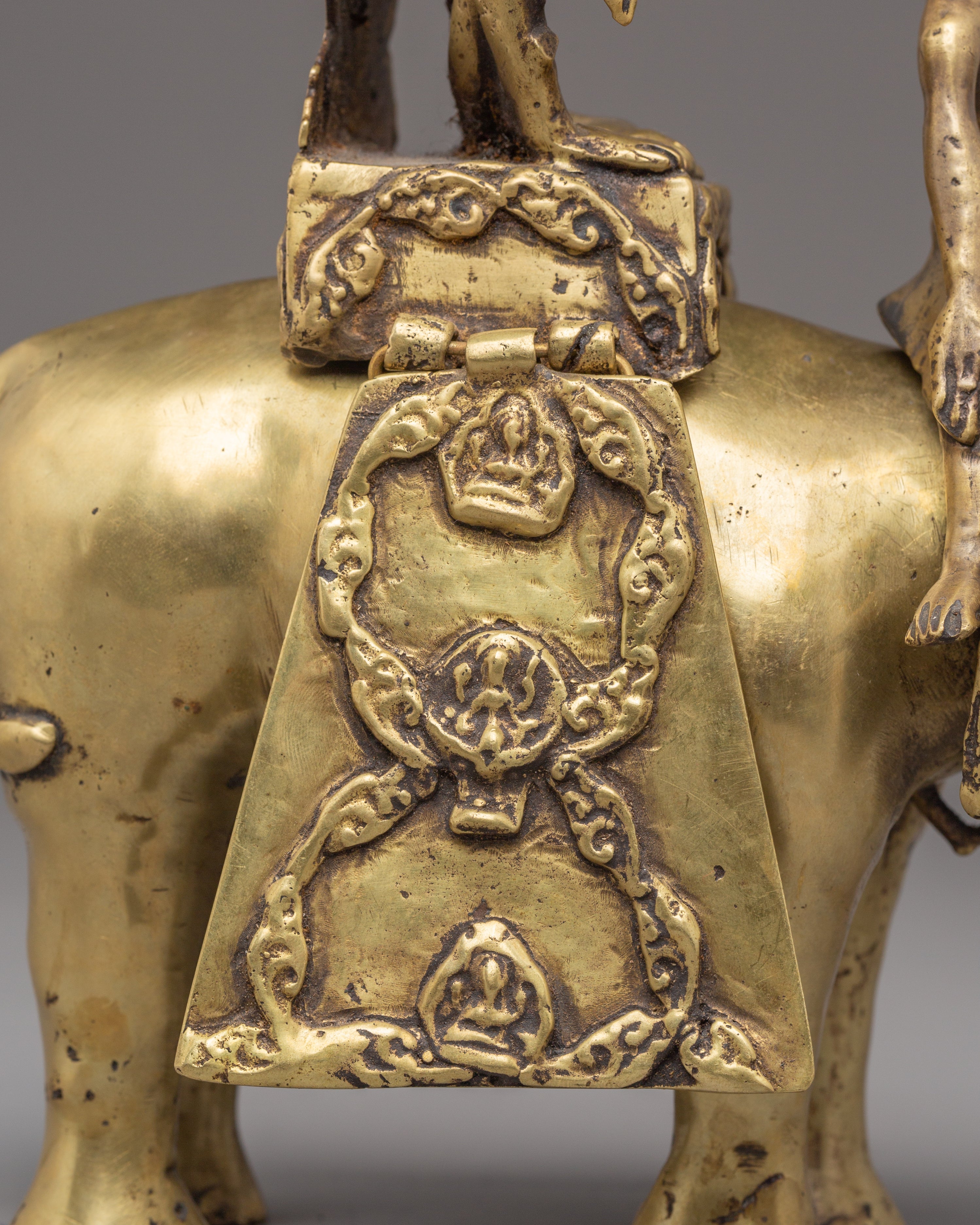 Handcrafted Tibetan Elephant Art with Indra | Symbol of Power