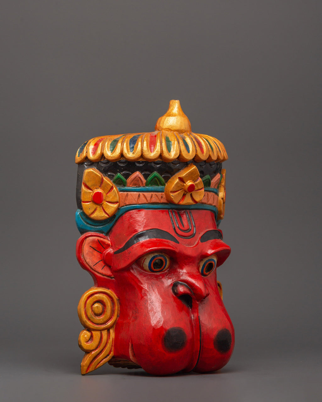 Hanuman Ritual Mask Hindu Deity Hanuman Mask | Sacred Wall Art