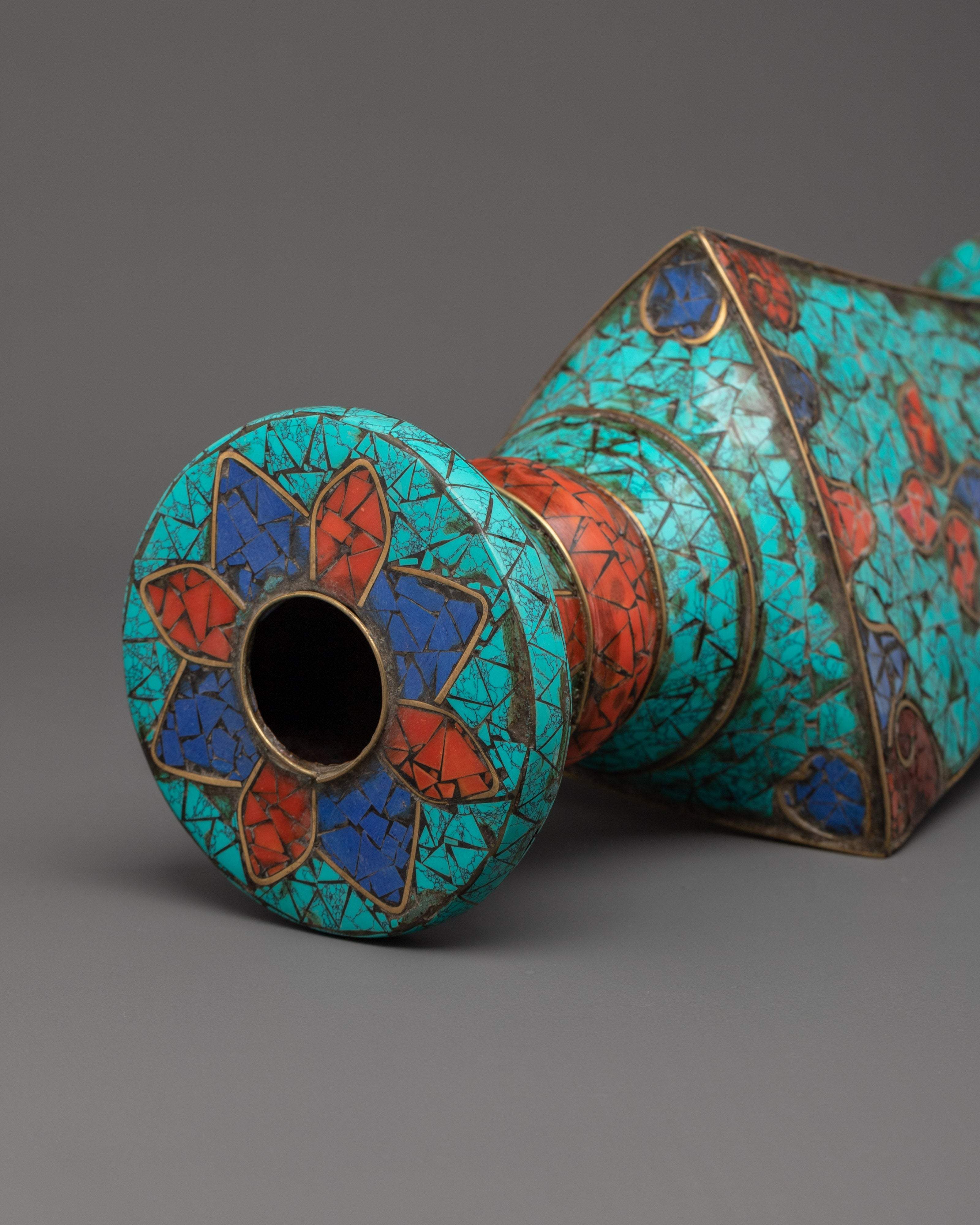 Flower Vase Copper Craft | Tibetan Art