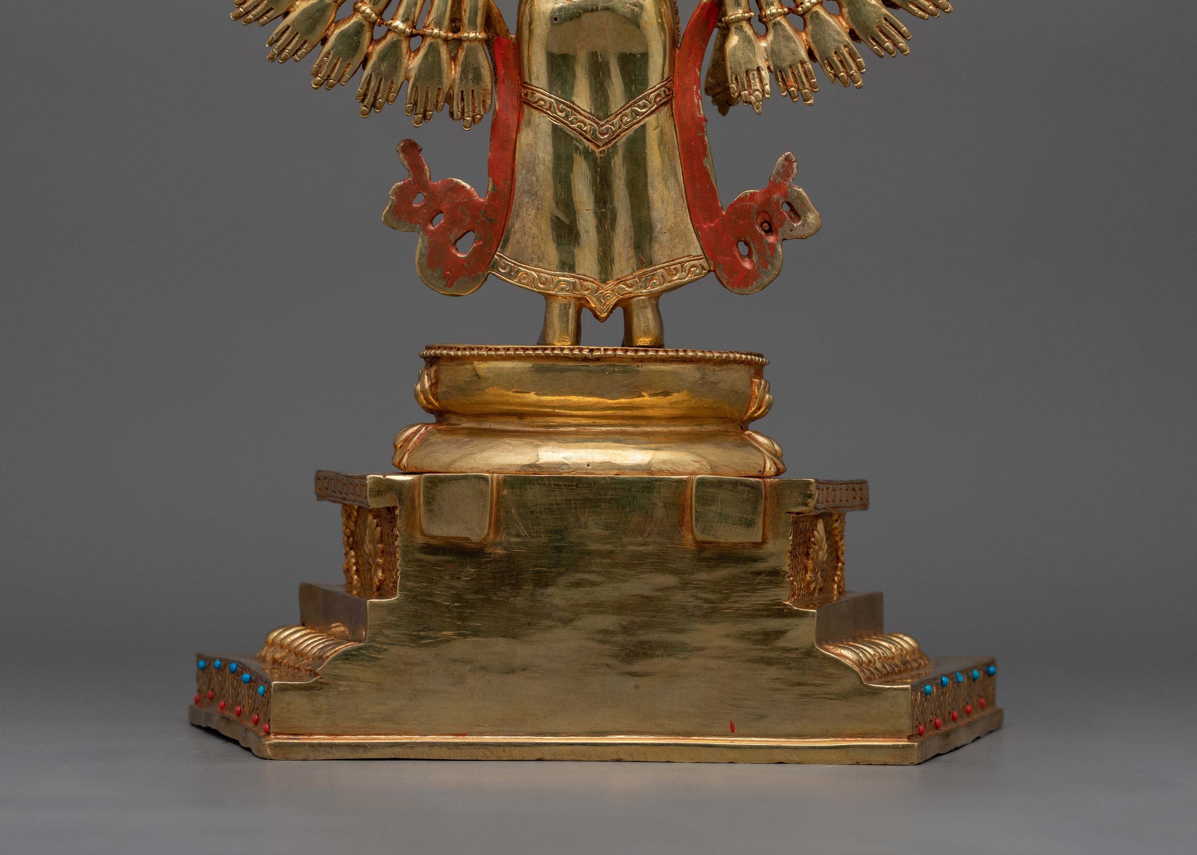 Handcrafted Sculpture of 1000 Armed Chenrezig | Traditional Artwork
