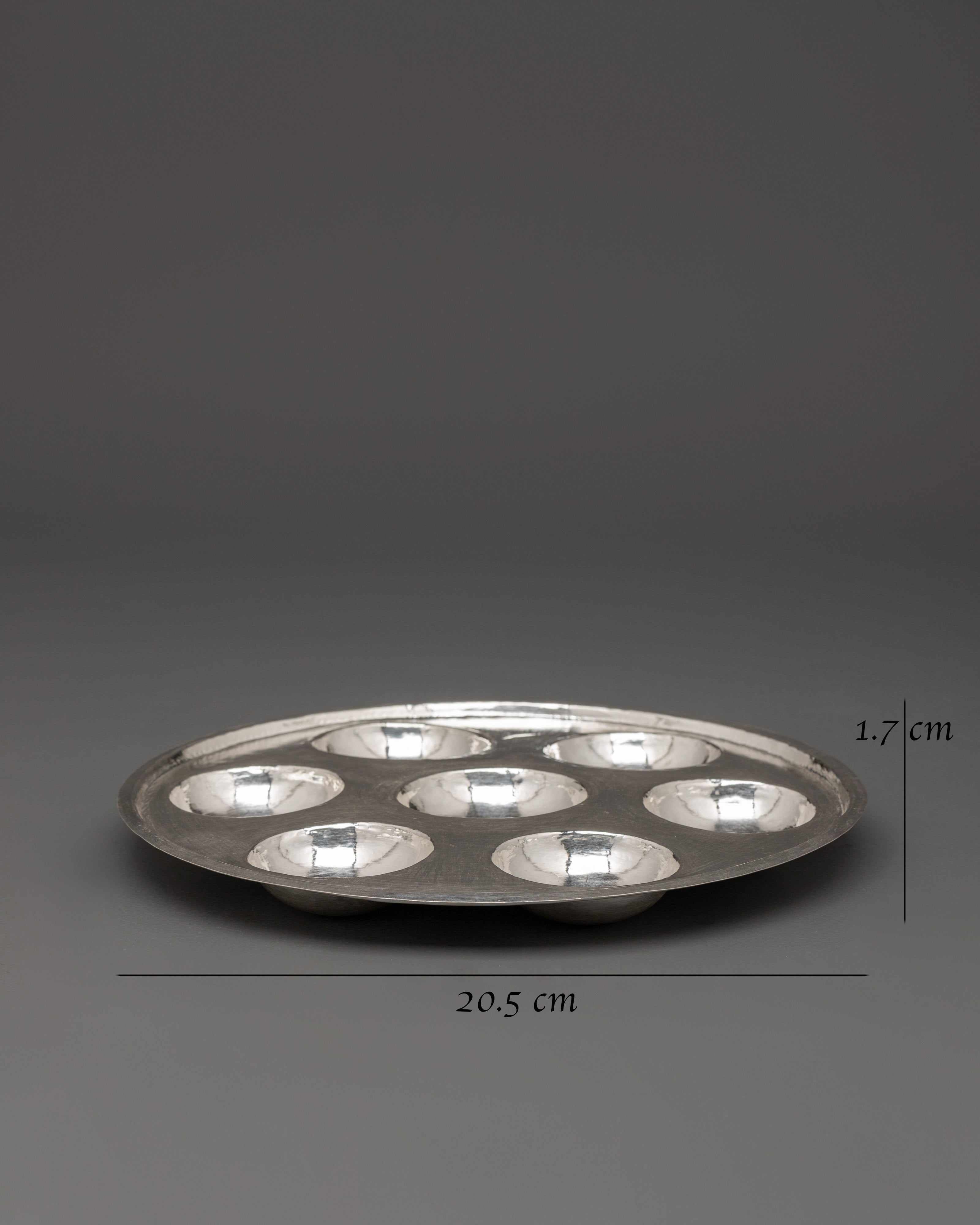 Pure Silver Tika Thali | Handcrafted Hindu Ritual Tray