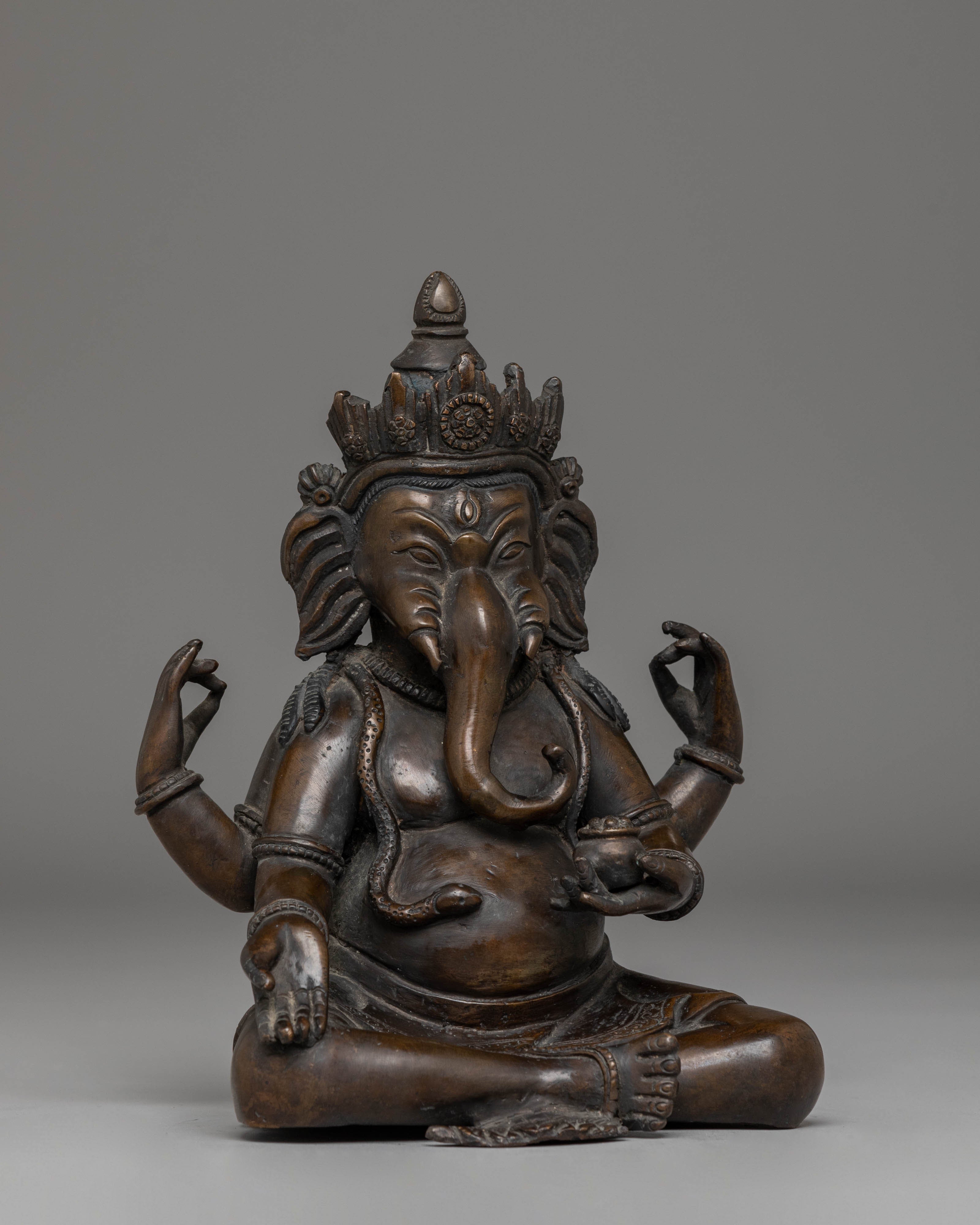 Oxidized Copper Statue of Ganesh | Symbol Of Wisdom