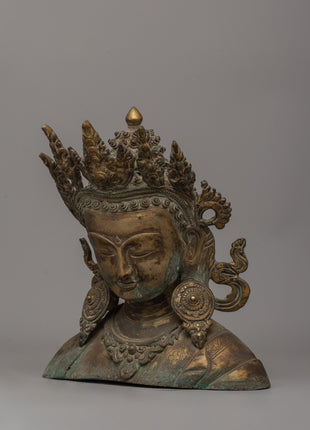 Copper Body Buddha Head Decor | Handcrafted Buddhist Decor Piece
