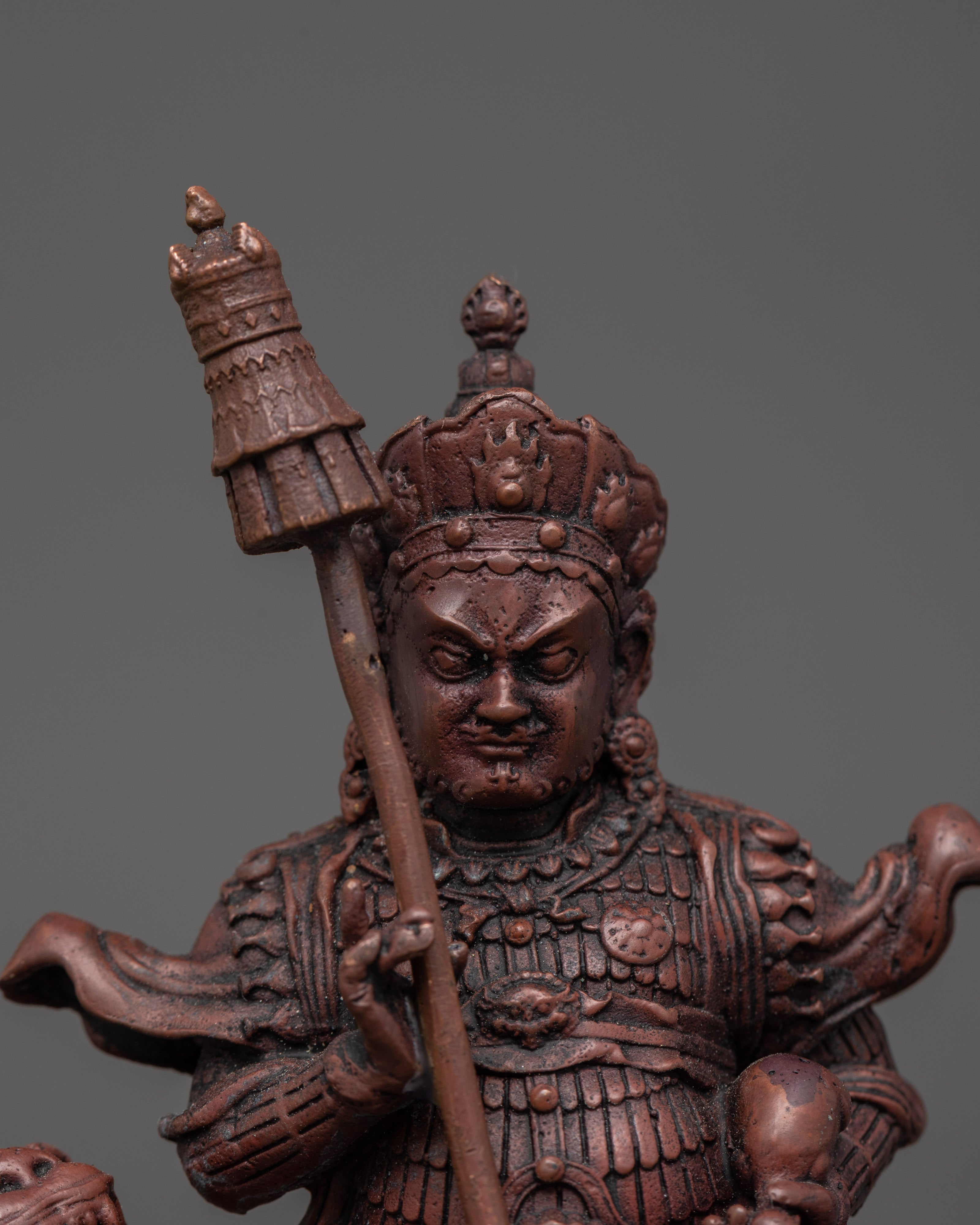 Oxidized Copper Namtoshe Statue | Buddhist Guardian Deity Sculpture