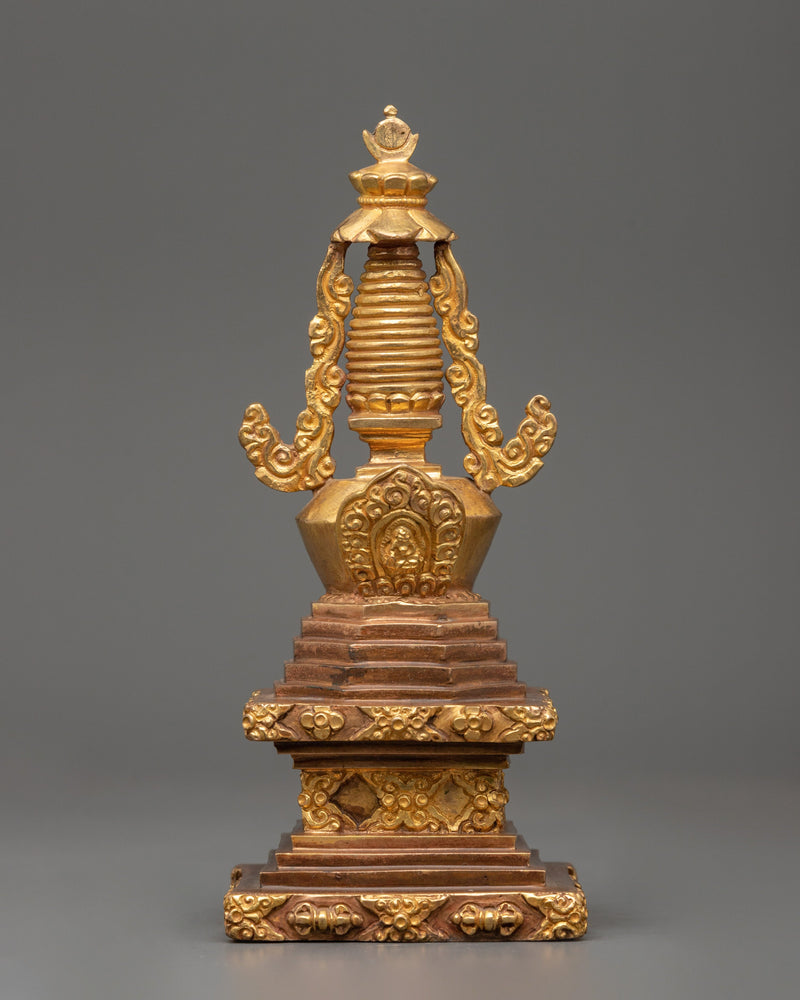 copper-and-gold-plated-stupa