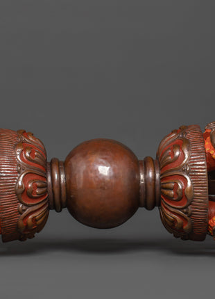 Sacred Oxidized Copper Vajra | Spiritual Protection Artifact