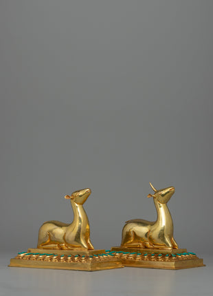 Dharma Wheel and Deer Set | Sacred Symbol of Dharma