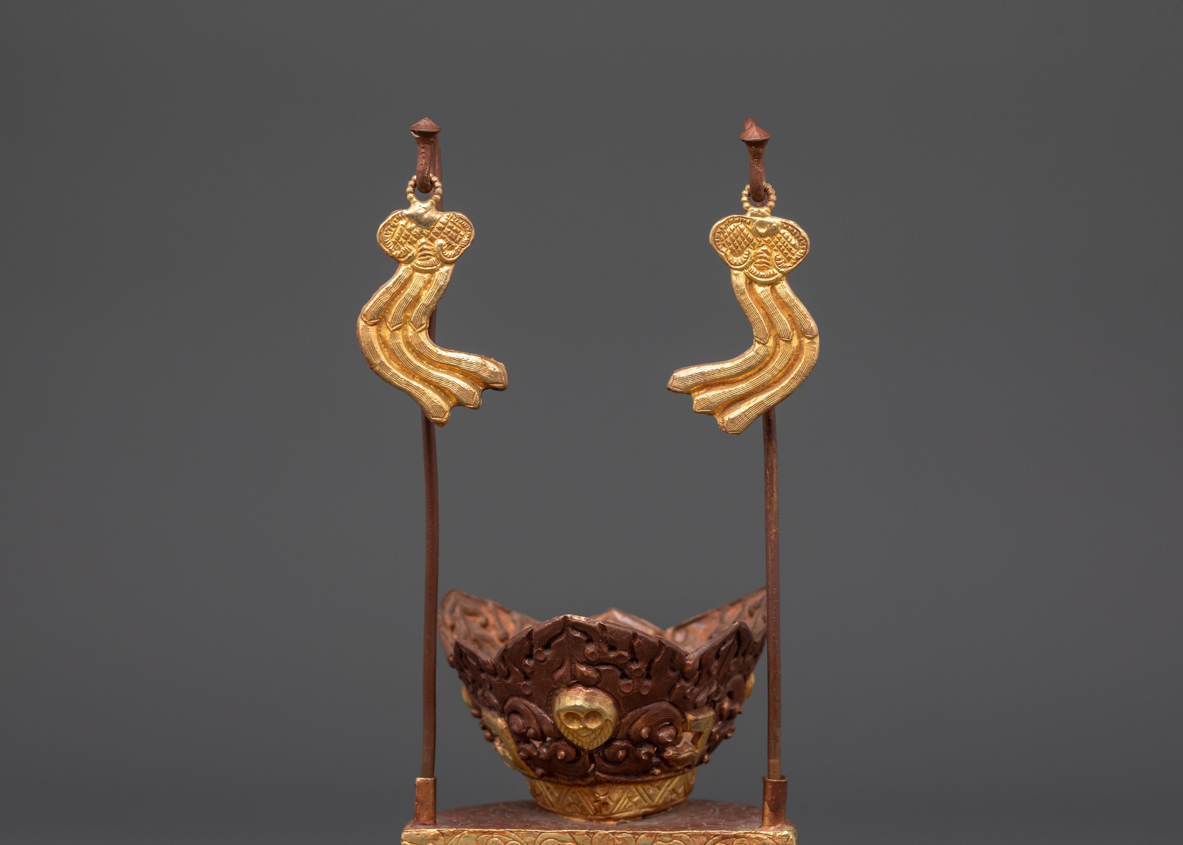 Handcrafted Tibetan Kapala Skull Cup | Buddhist Ritual Offering Vessel