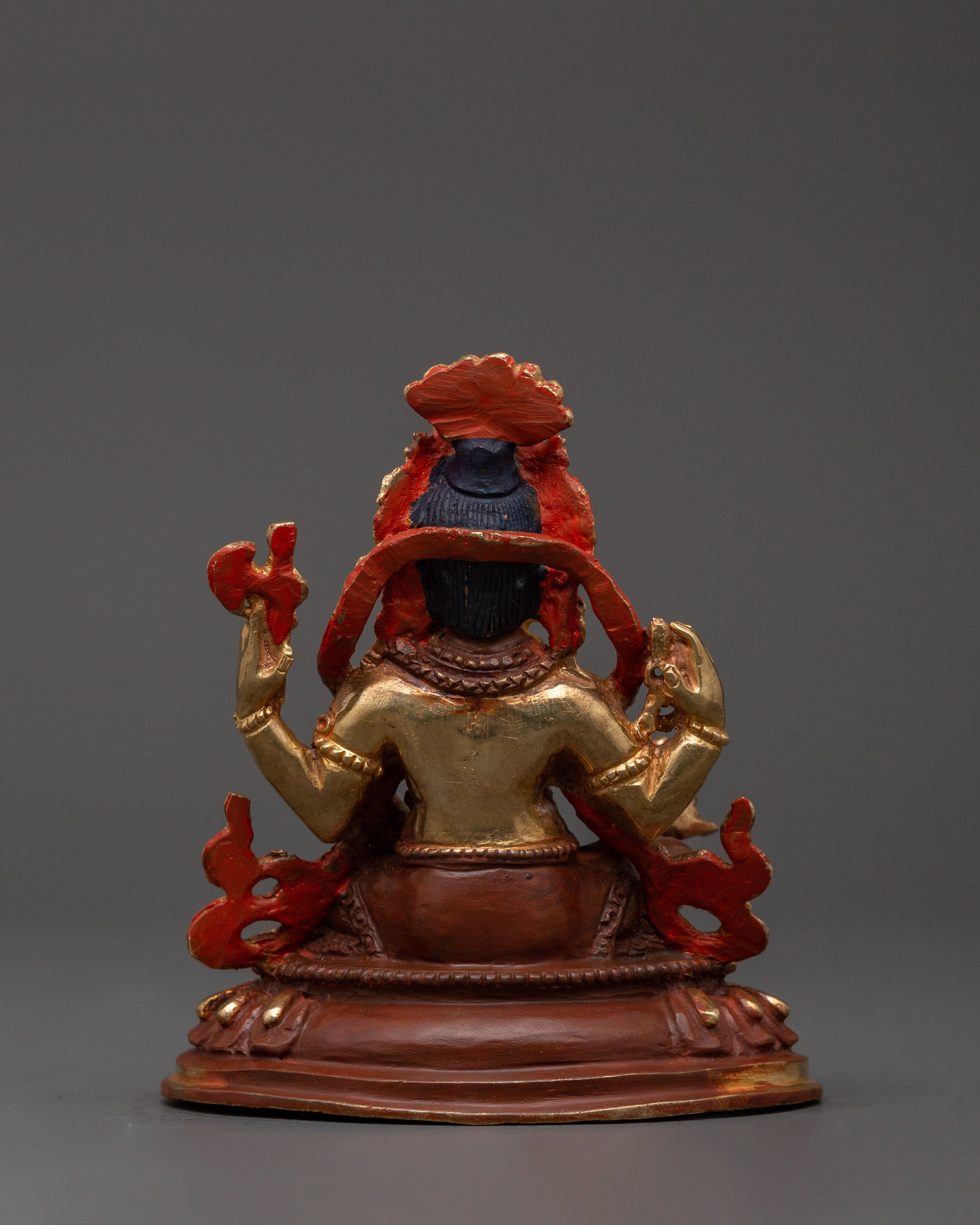 Handcrafted Oxidized Copper Ganesh | Colorful Acrylic Painted Lord Ganesha Sculpture