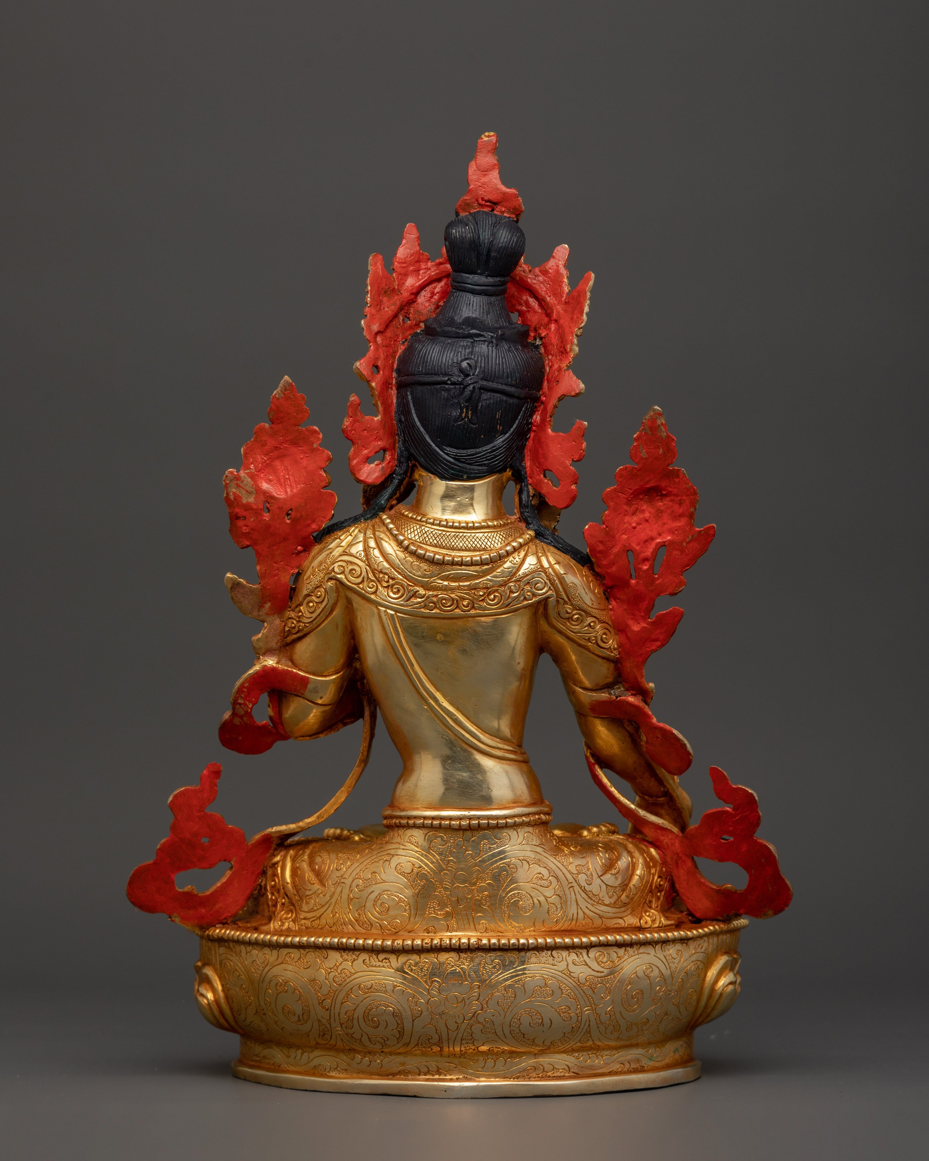 Handcrafted Copper Body White Tara Statue | Goddess of Compassion