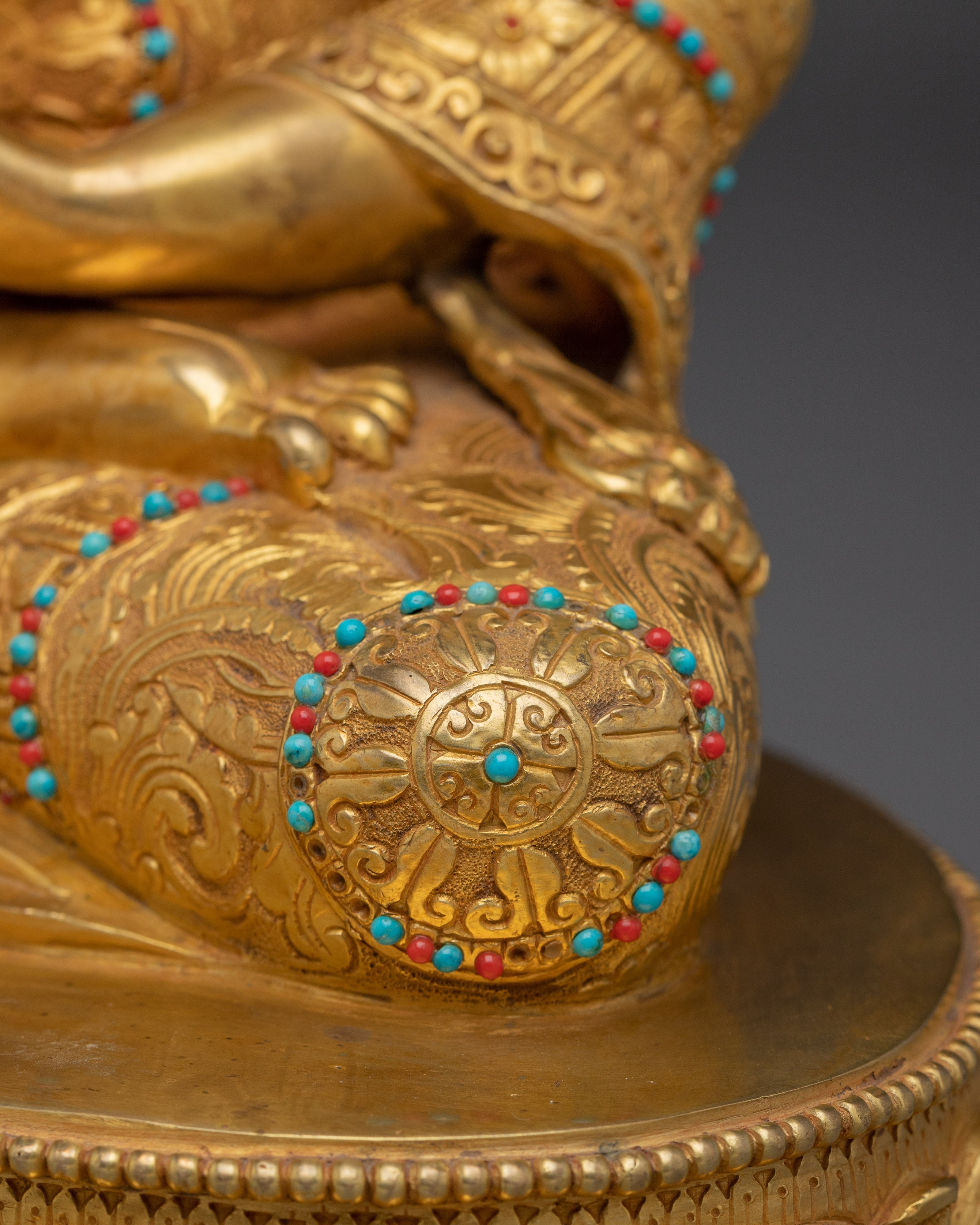 Historical Gautama Buddha Golden Handmade Statue
