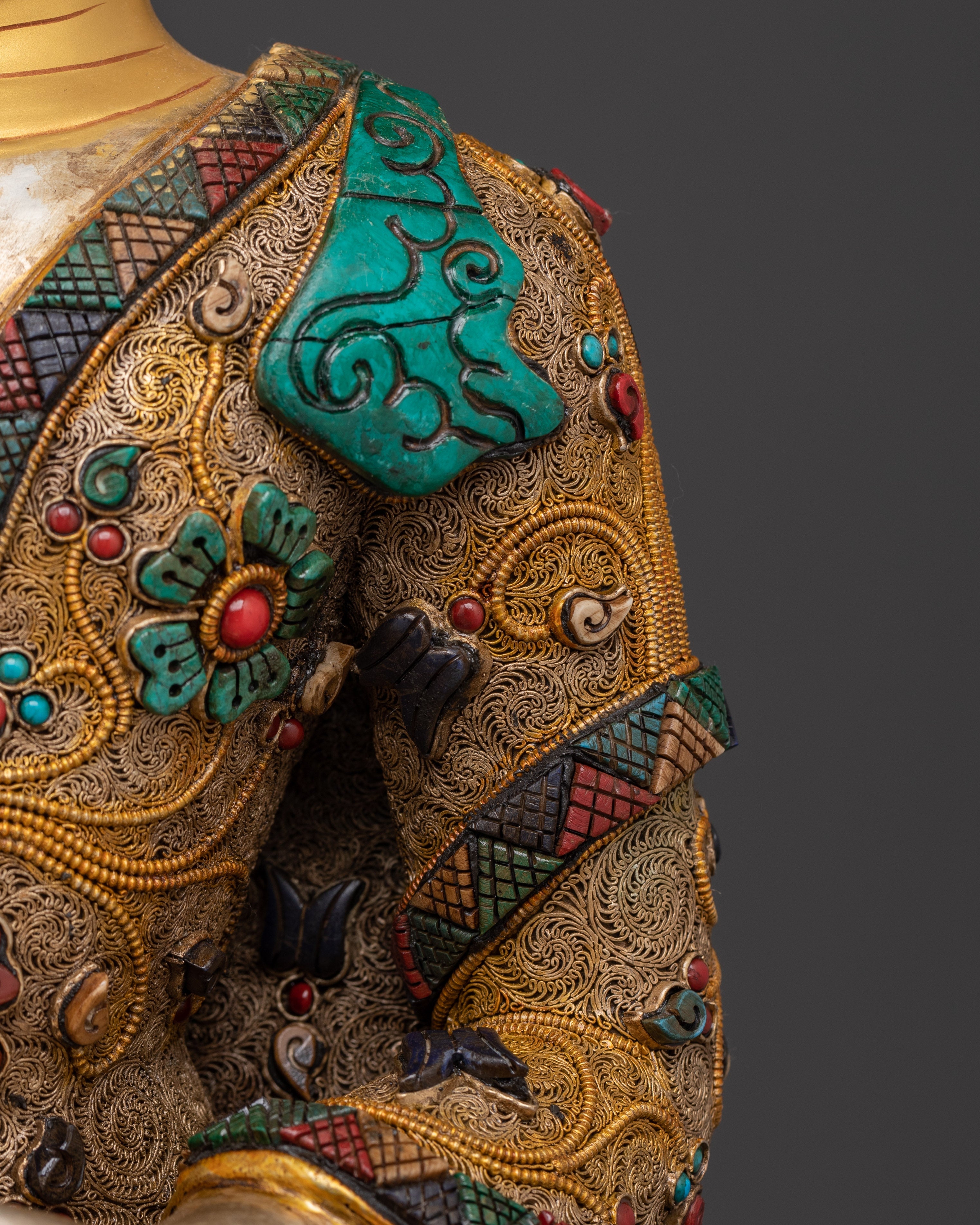 Peaceful Medicine Buddha Sculpture | Precious Work of Art