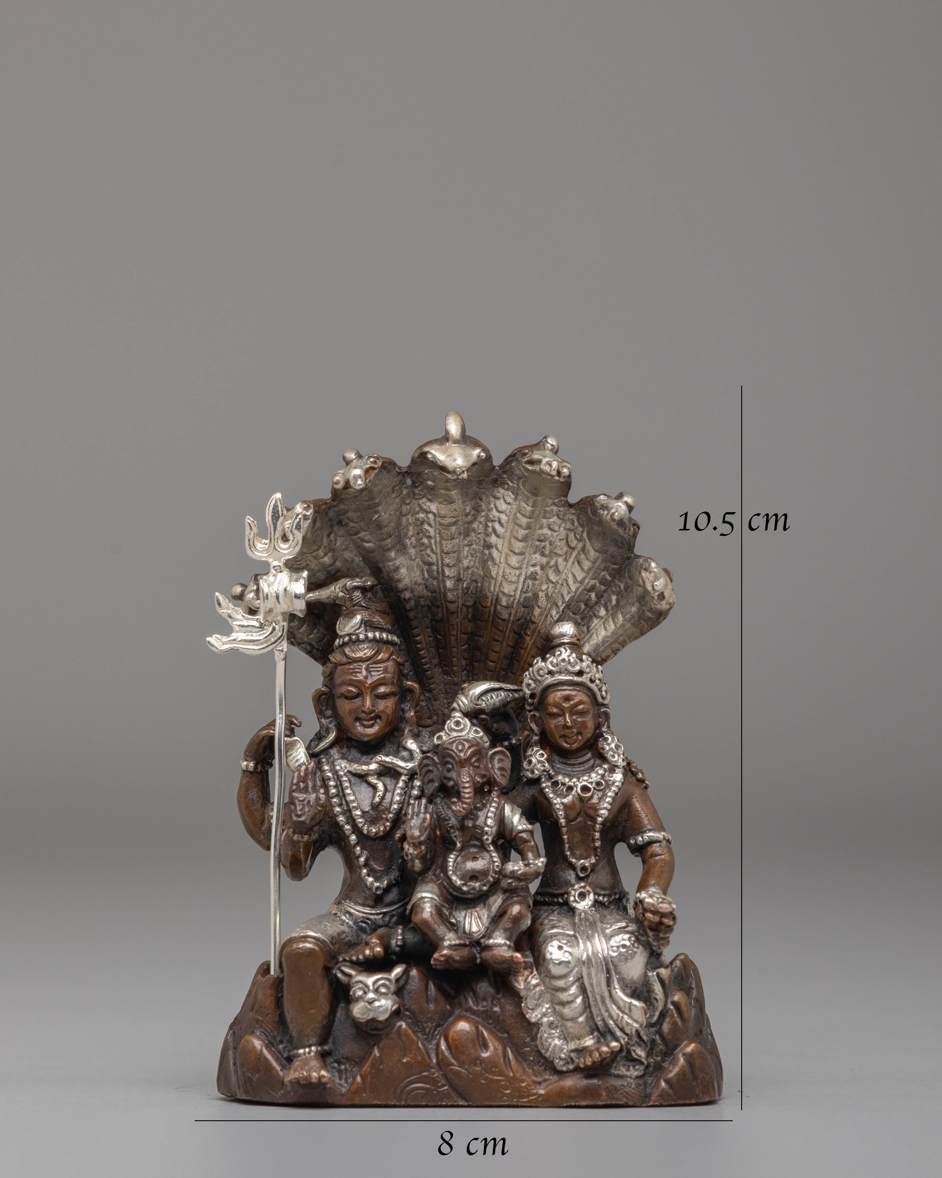 Handmade Hindu Shiva Family Statue | Sacred Symbol of Family Unity and Devotion
