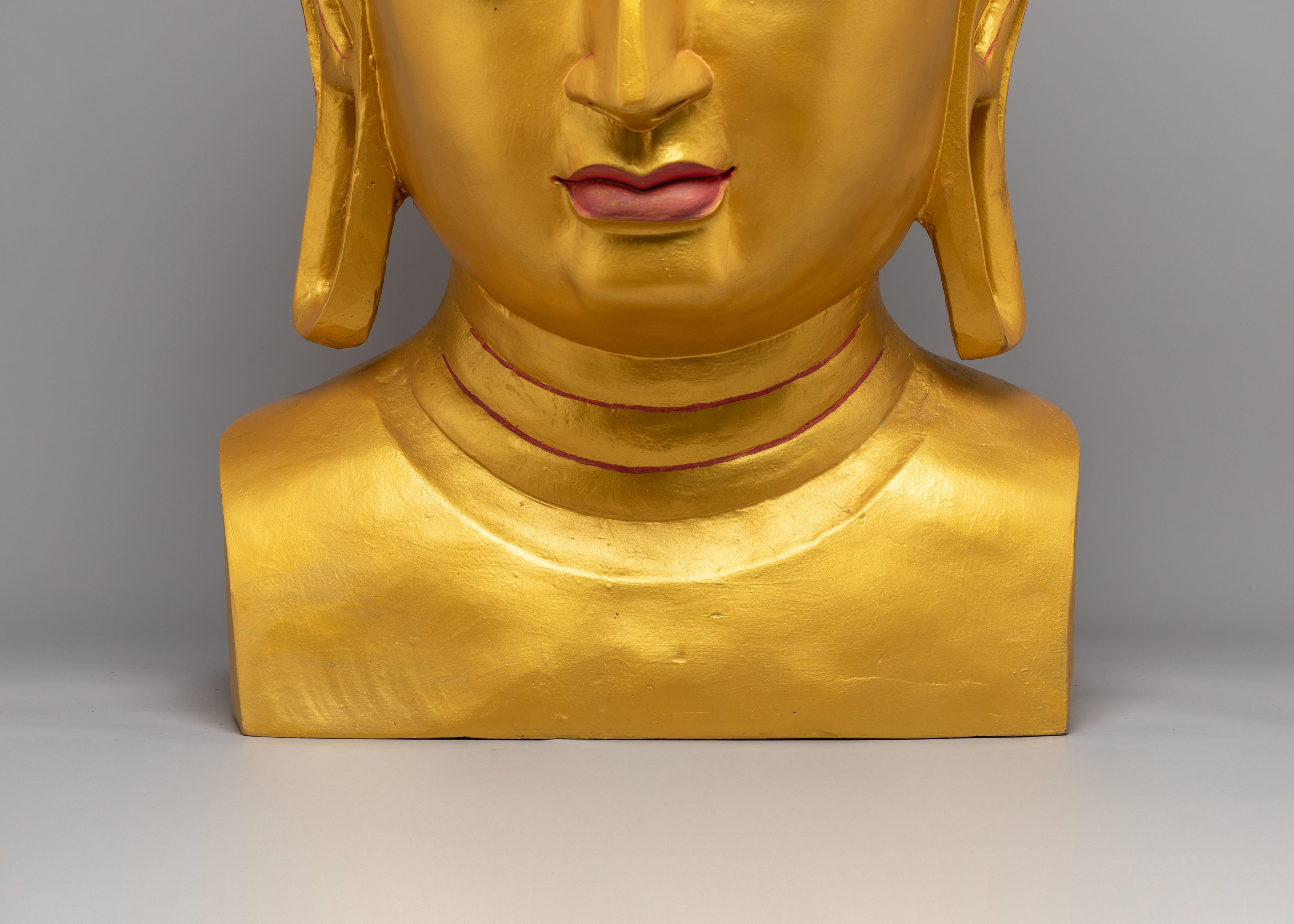 Golden Buddha Head for Decor | Symbol of Peace
