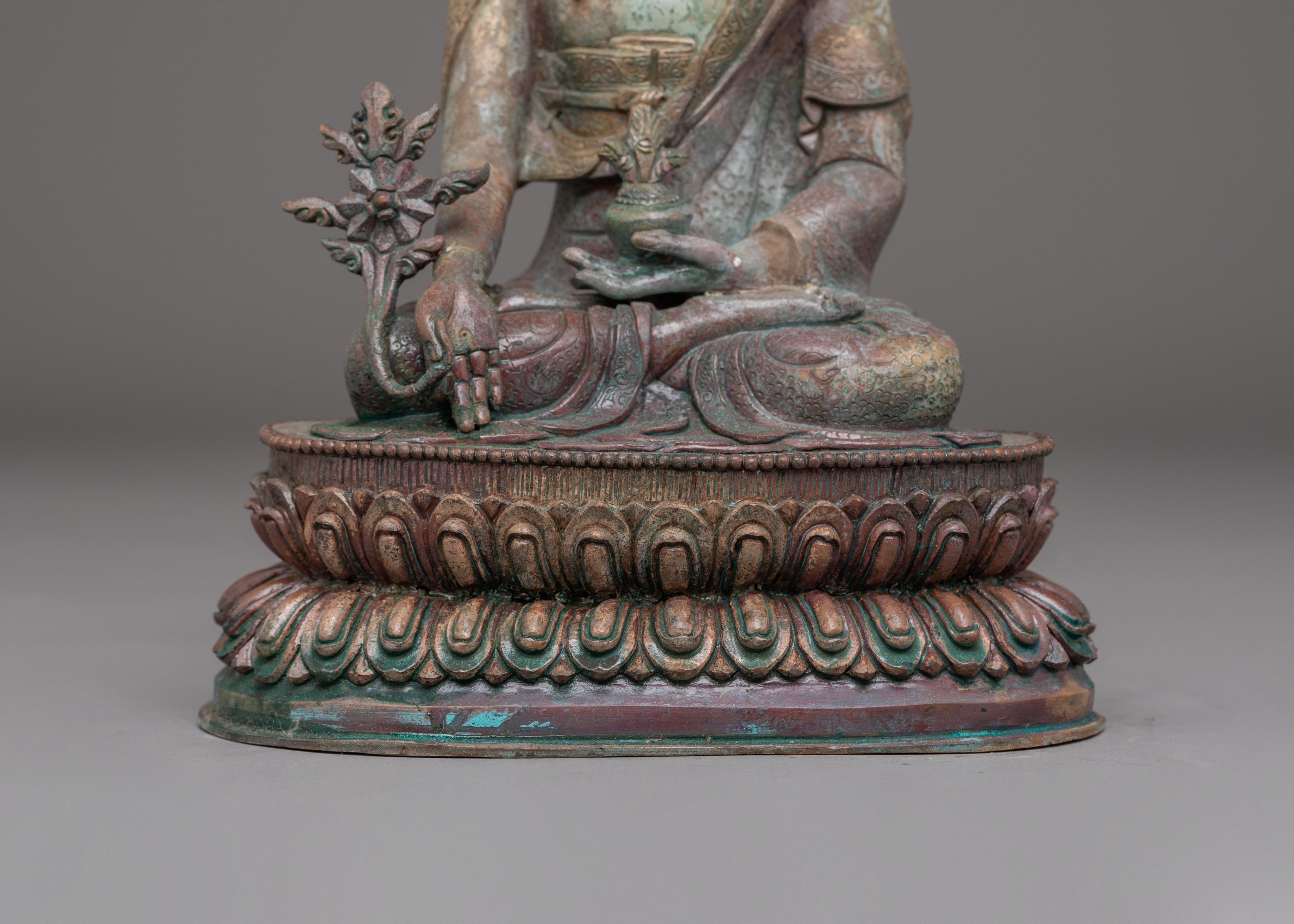 Oxidized Copper Statue of Bhaisajyaguru | Symbol of Healing