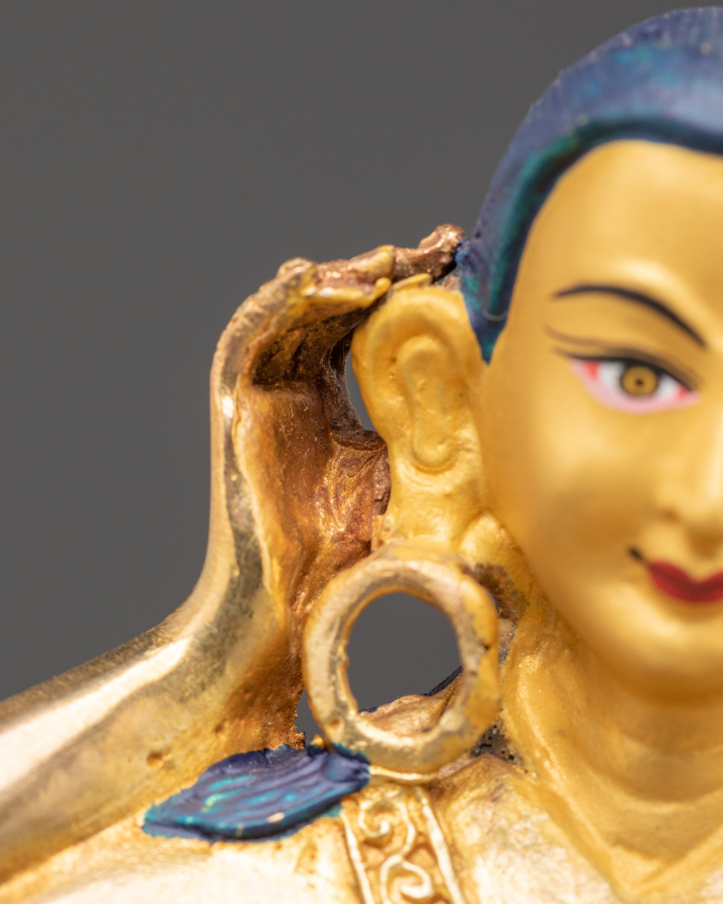Tibetan Milarepa Figurine | Copper Statue of Great Yogi
