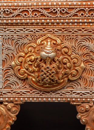 Tibetan Treasure Box with Coral | Sacred Stones & Buddhist Symbolism
