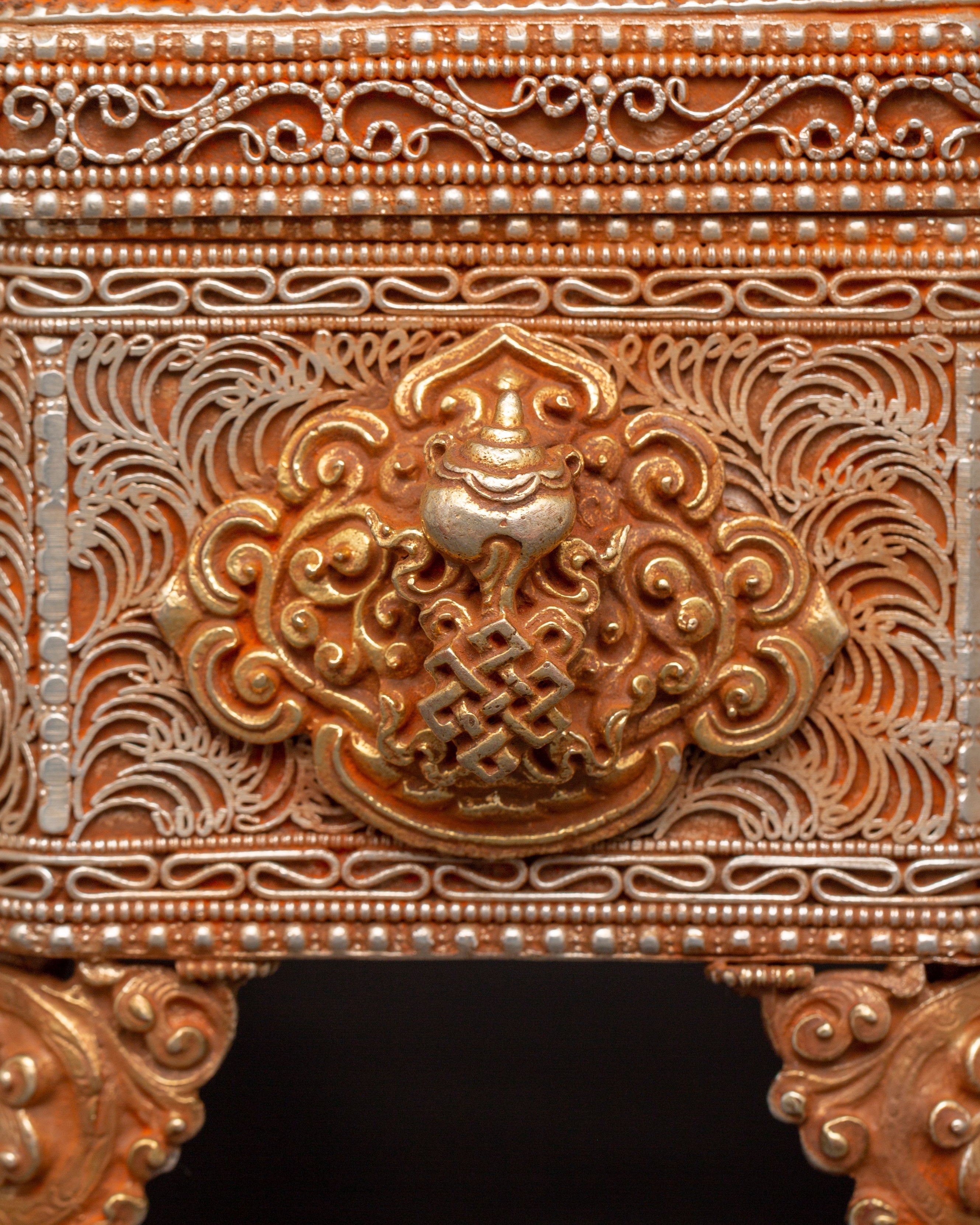 Tibetan Treasure Box with Coral | Sacred Stones & Buddhist Symbolism