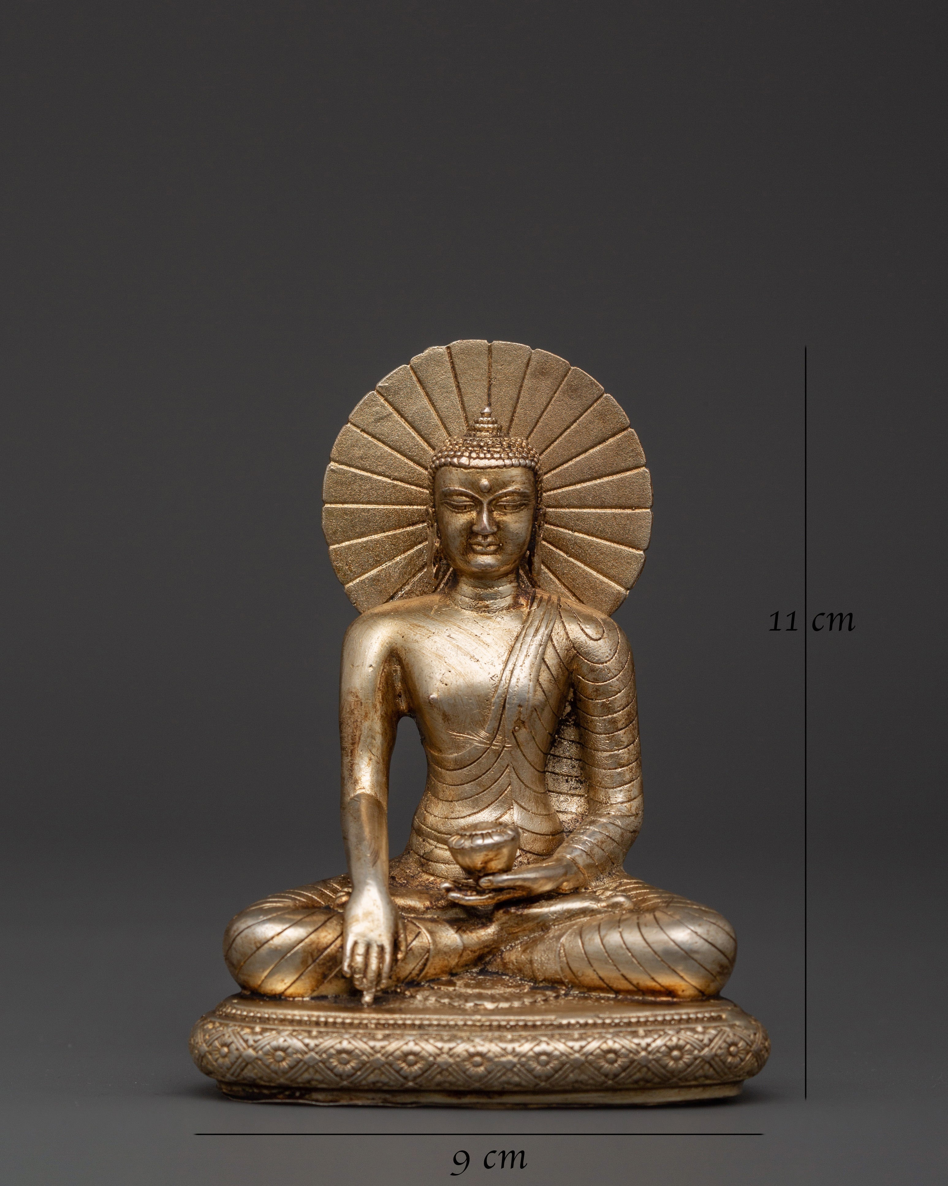 silver-plated Shakyamuni Buddha | Meditation & Sacred Decor