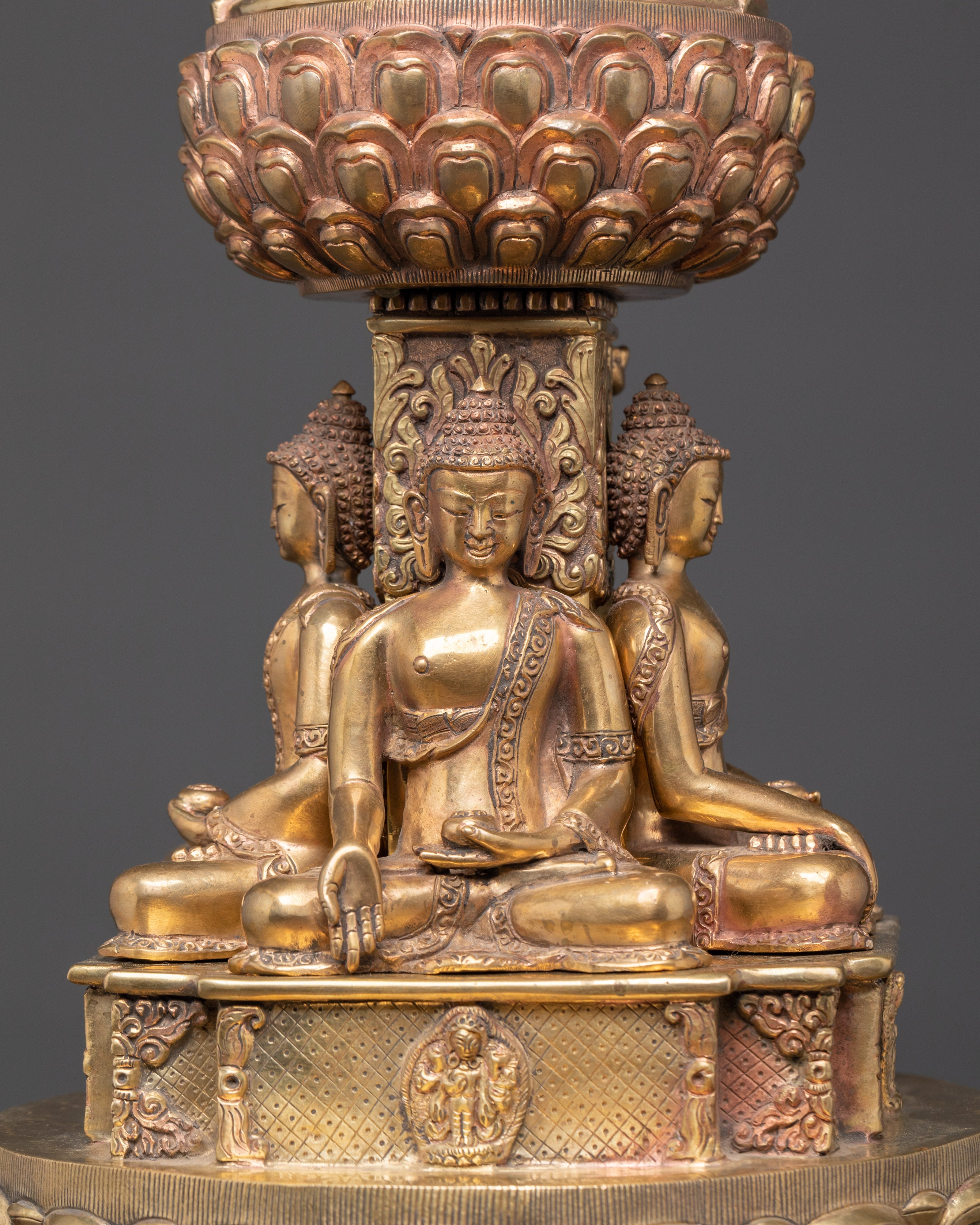 Five Dhyani Buddhas Stupa | Tibetan Temple Stupa