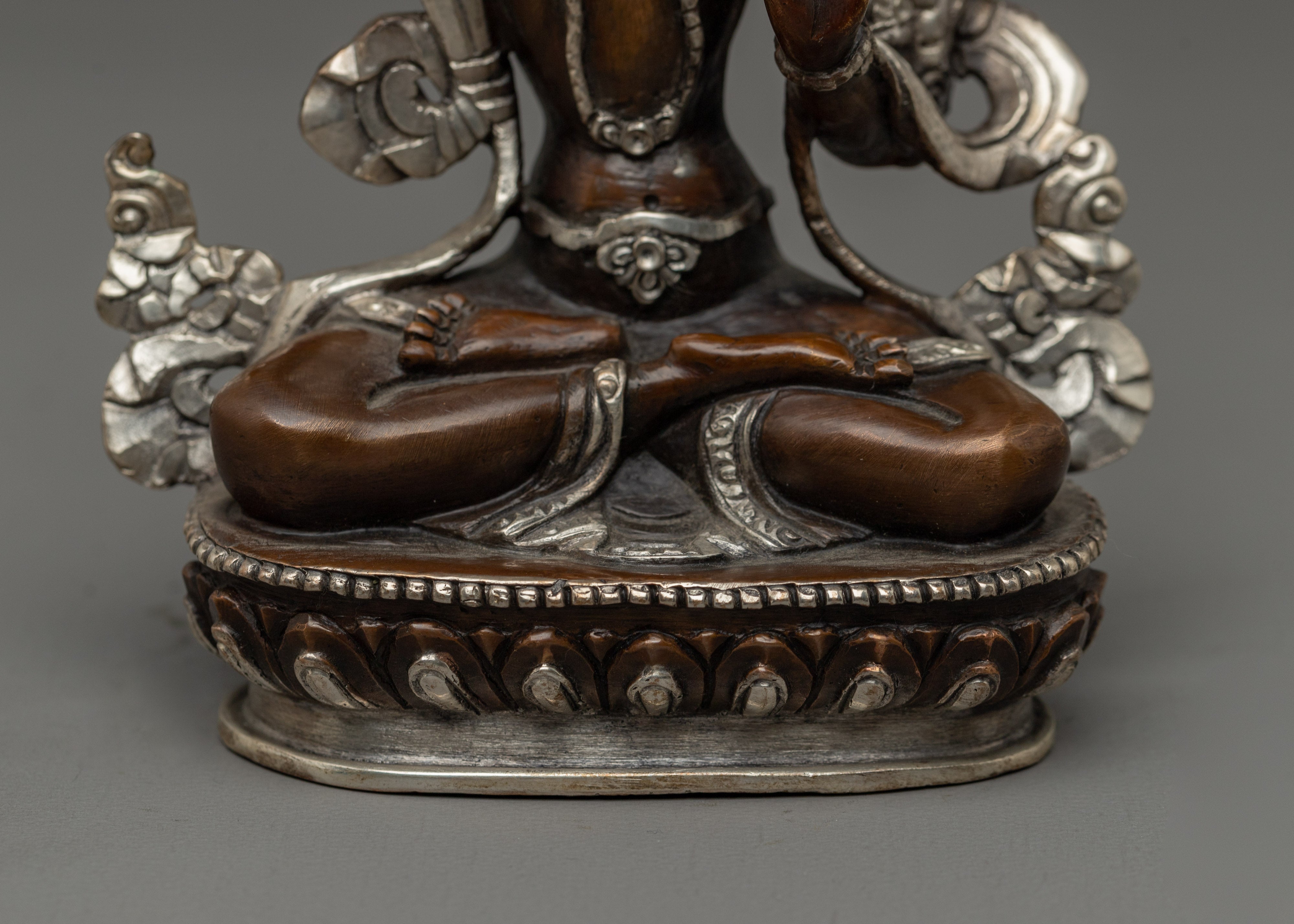 Black Oxidized Manjushri Statue | Embodiment of Wisdom