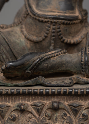 Antique Finish Green Tara Statue | Compassion and Protection Deity Statue