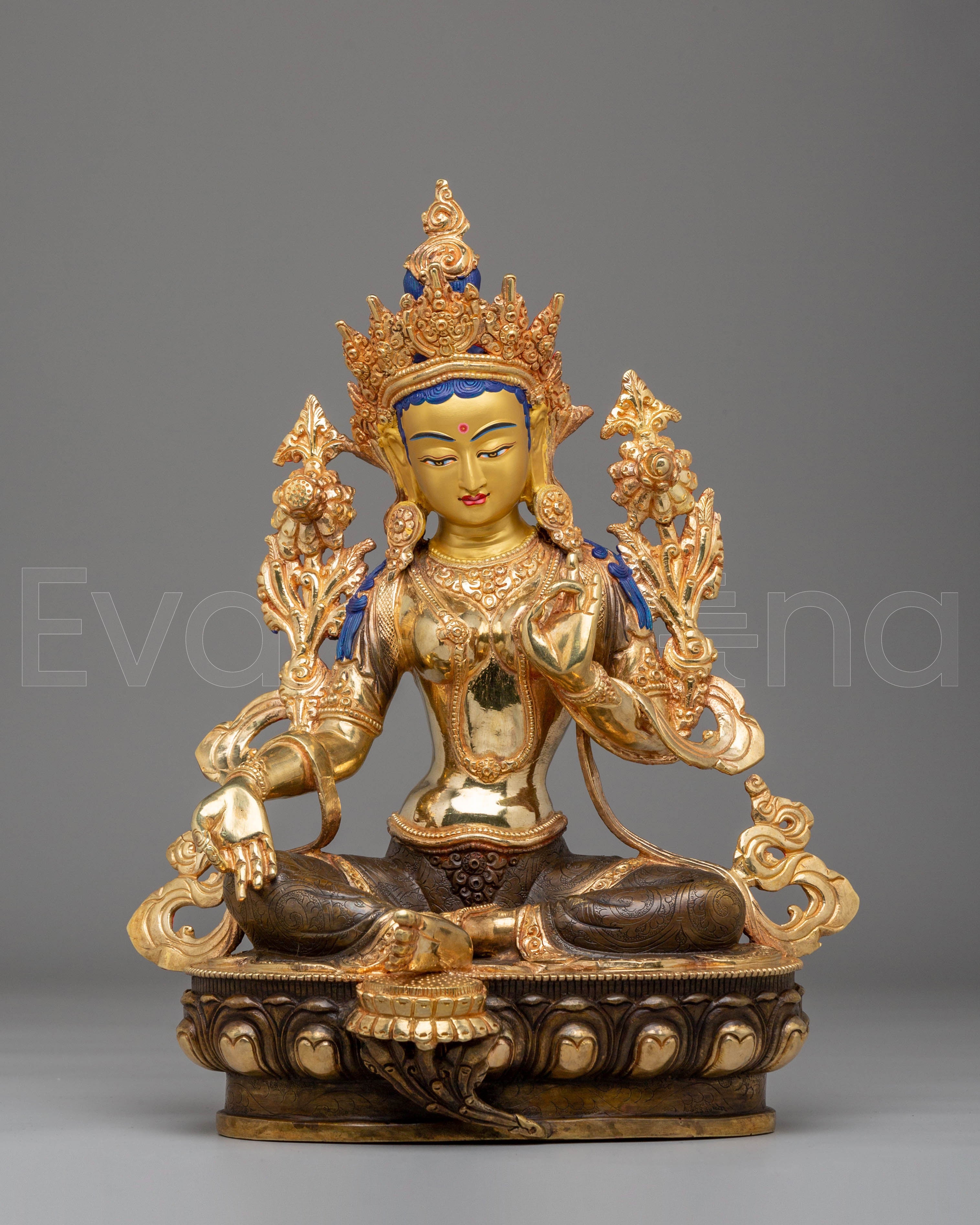 Green Tara Handmade Copper Statue