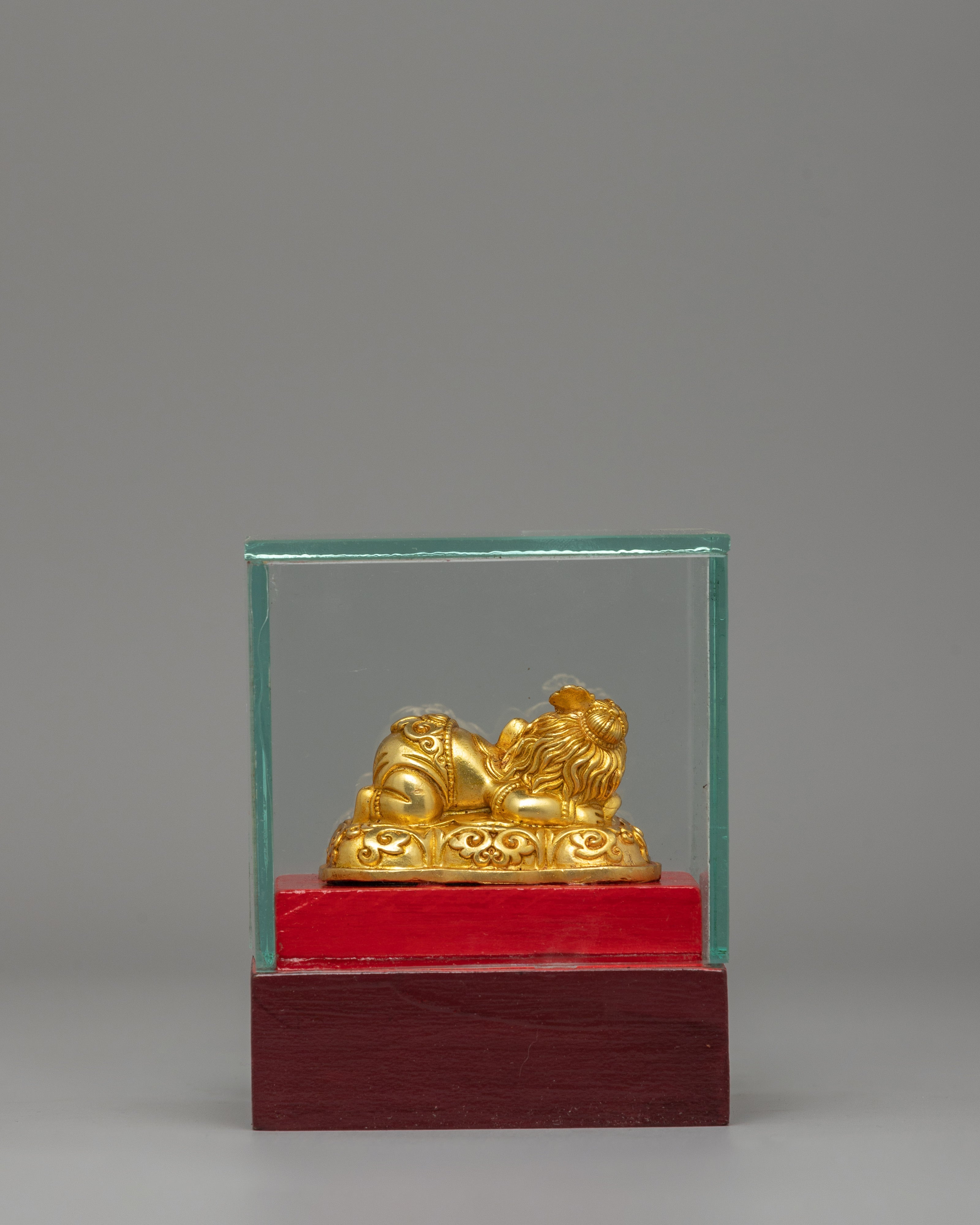 Elephant-Headed Ganapati Statue | Sacred Glass Enclosed Hindu Deity Figurine