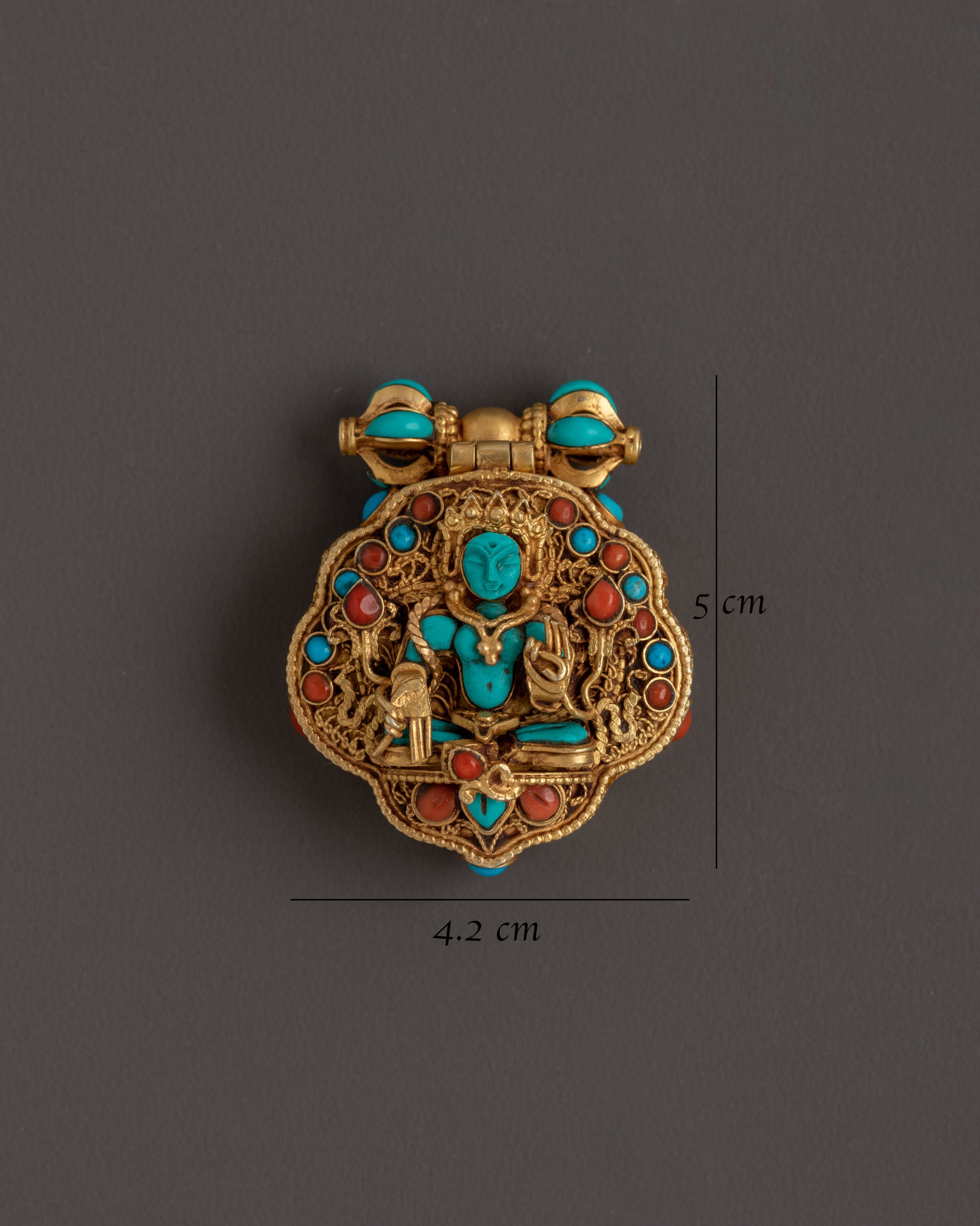 Sacred Tibetan Ghau Amulet Locket | Buddhist Prayer Box Pendant