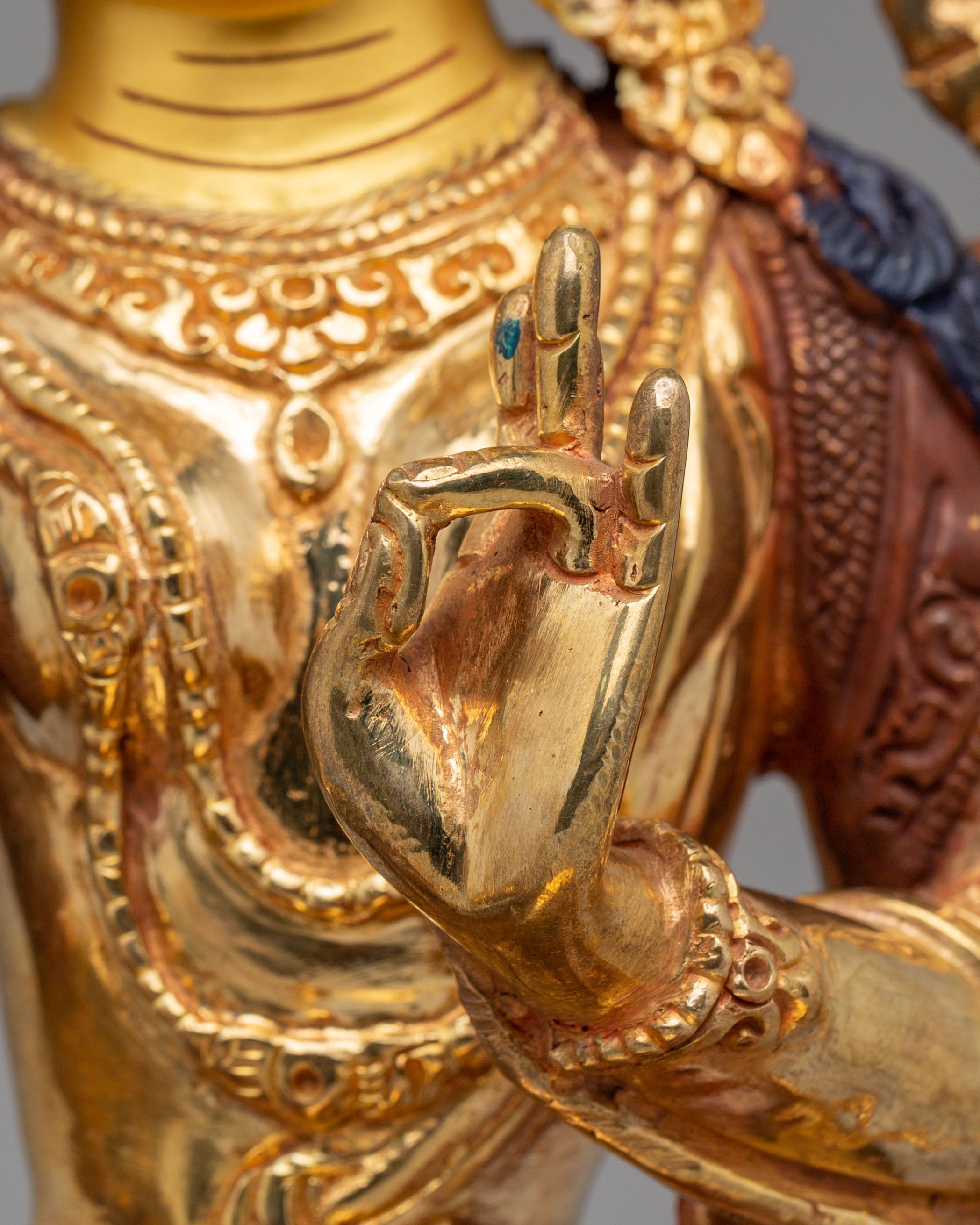 Spiritual Green Tara Protection Figure | Tibetan Statue for Meditation