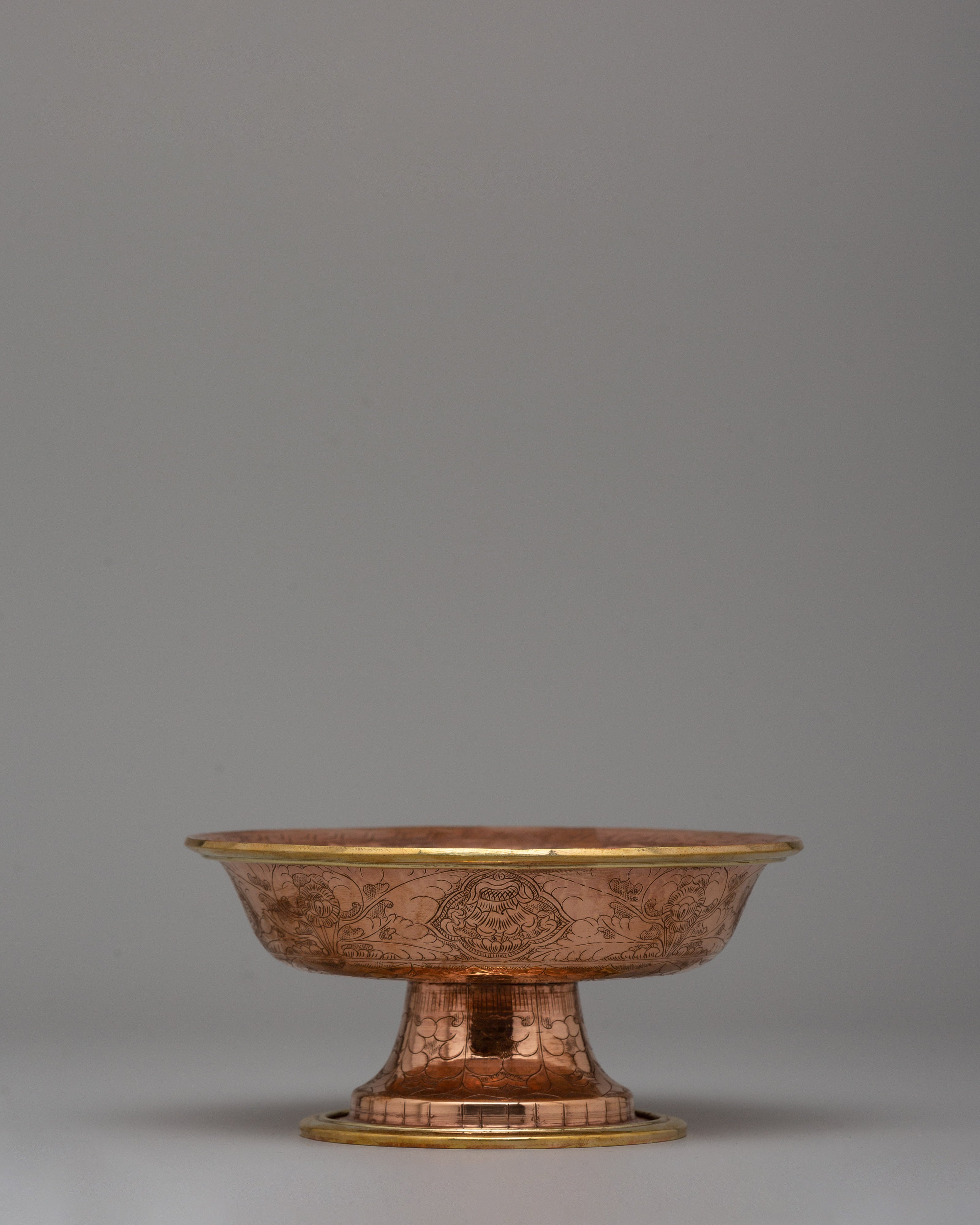 Buddhist Serkyem Set To Enhance Your Home Decor | Tibetan Ritual Offering Bowl