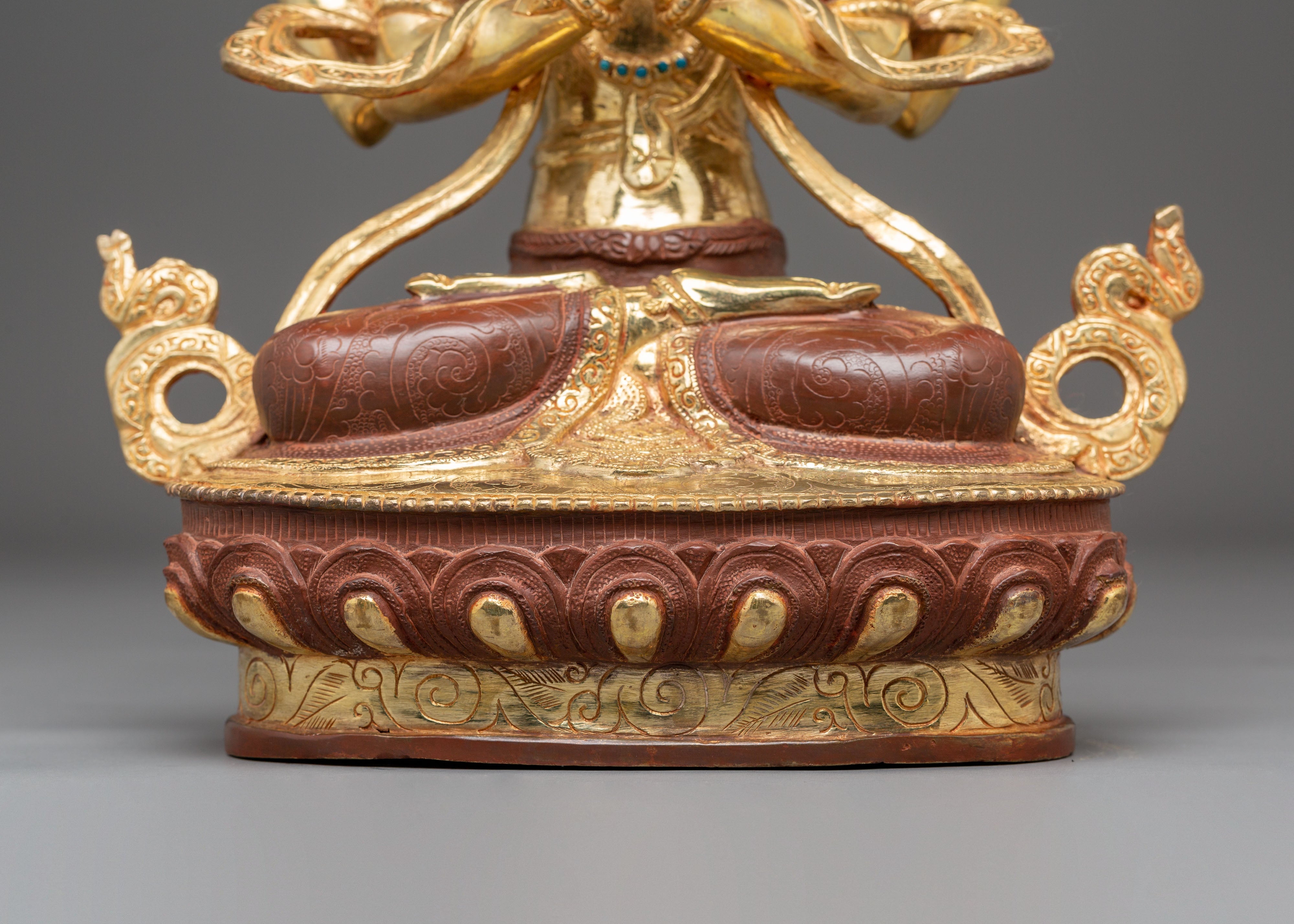 Sacred Bodhisattva Chenrezig Handcrafted Statue | Tibetan Avalokiteshvara Art