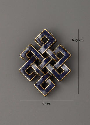 Lapis Lazuli Endless Knot Wall Hanging | Timeless Symbol of Spiritual Wisdom