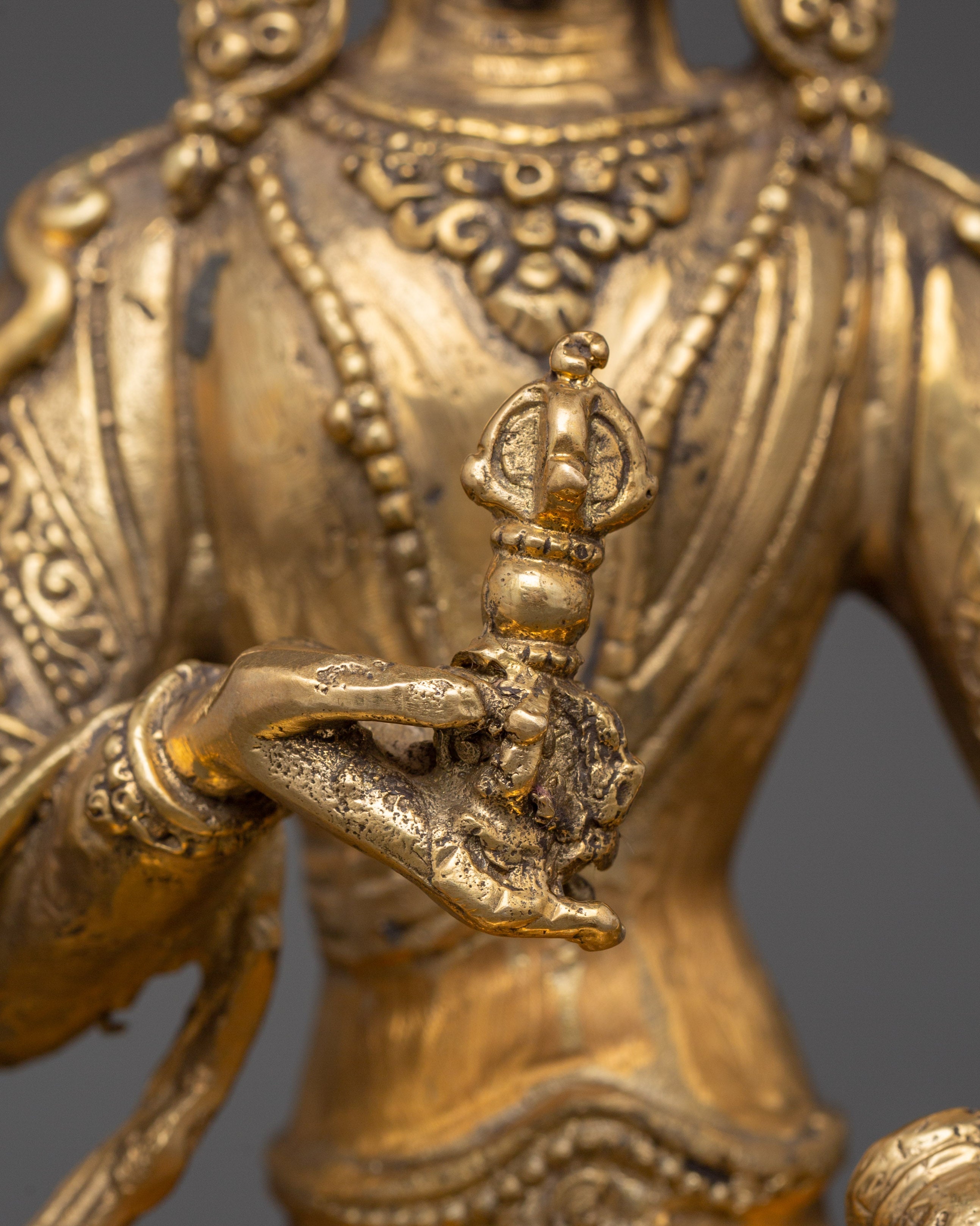 Brass Vajrasattva Sculpture | Handcrafted Buddhist Figurine