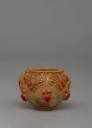 Gold-Plated Golpa Offering Bowl