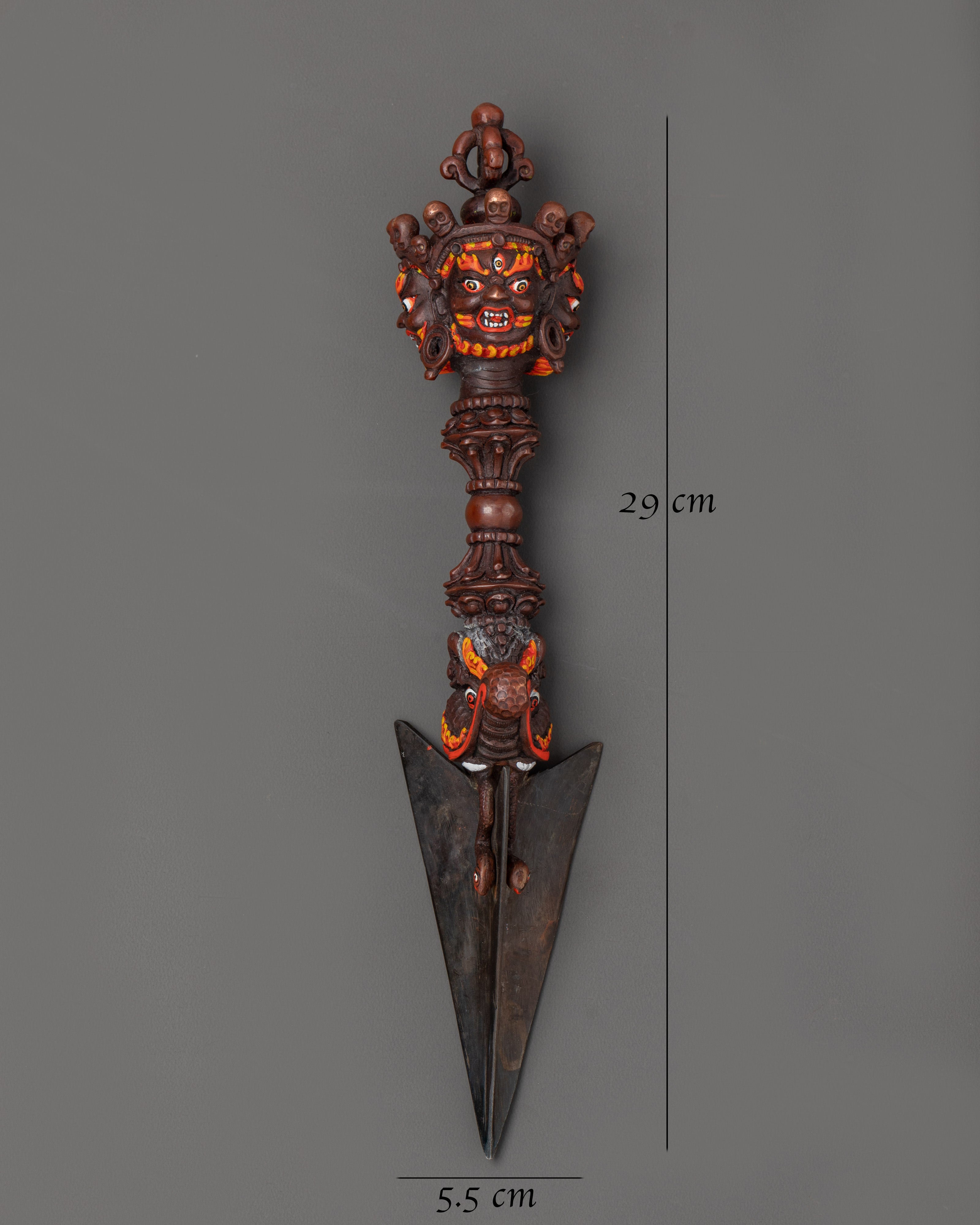 Tibetan Vajrakilaya Ritual Dagger | Handcrafted Tantric Phurba