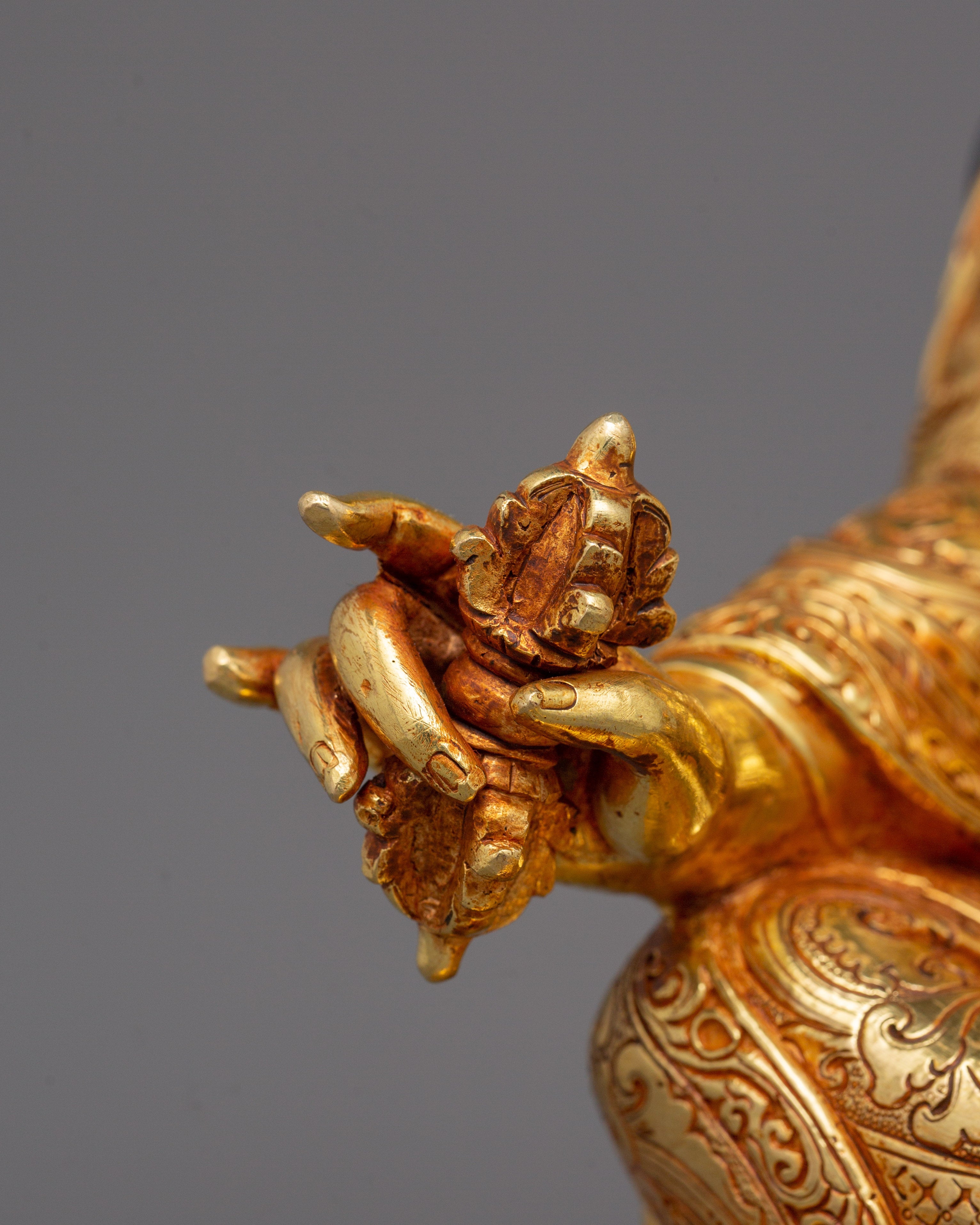 Guru Rinpoche Master of Vajrayana Buddhism Figurine | Artisan Himalayan Craft