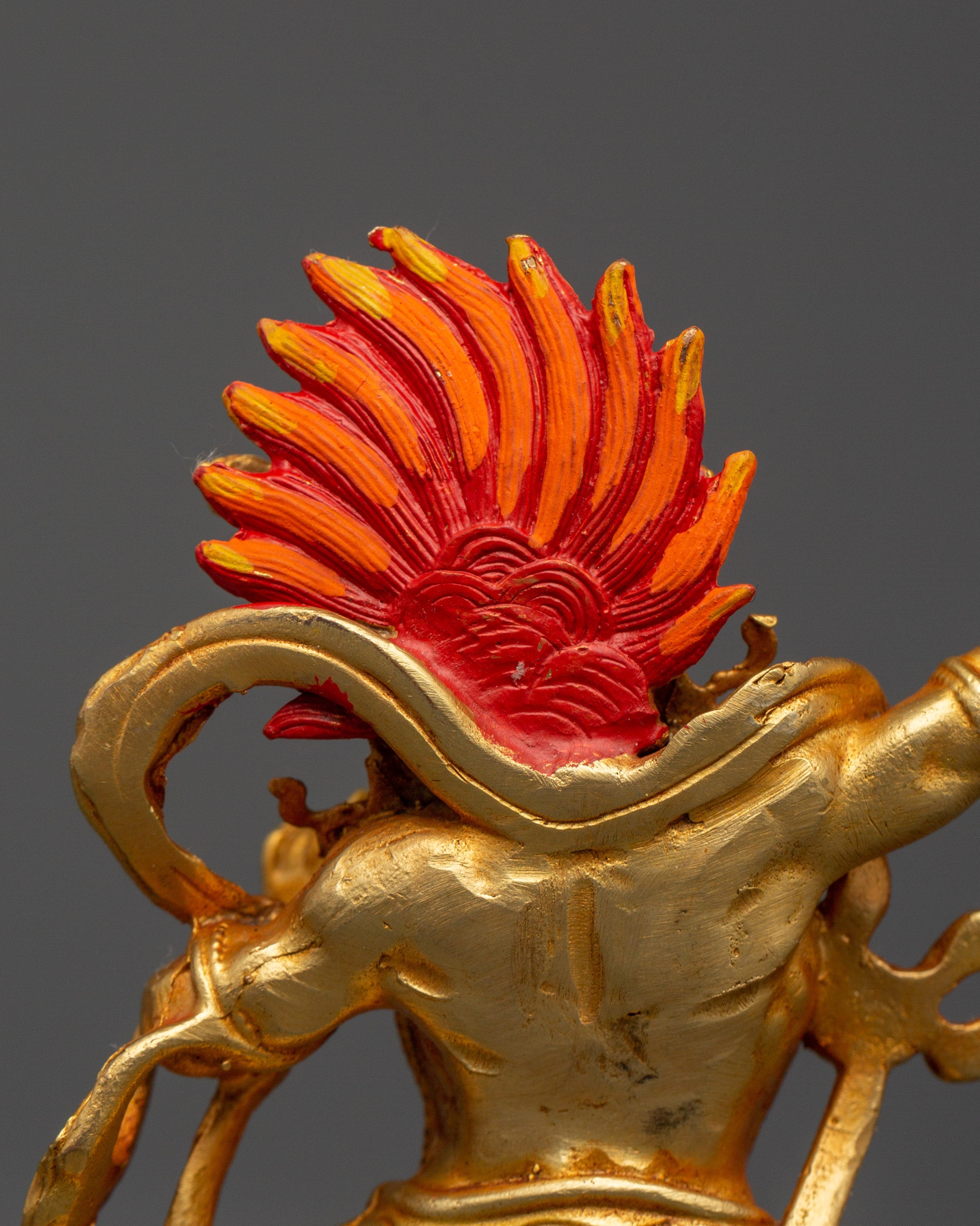 Gold Plated Vajrapani Statue in Copper | Meditation Space