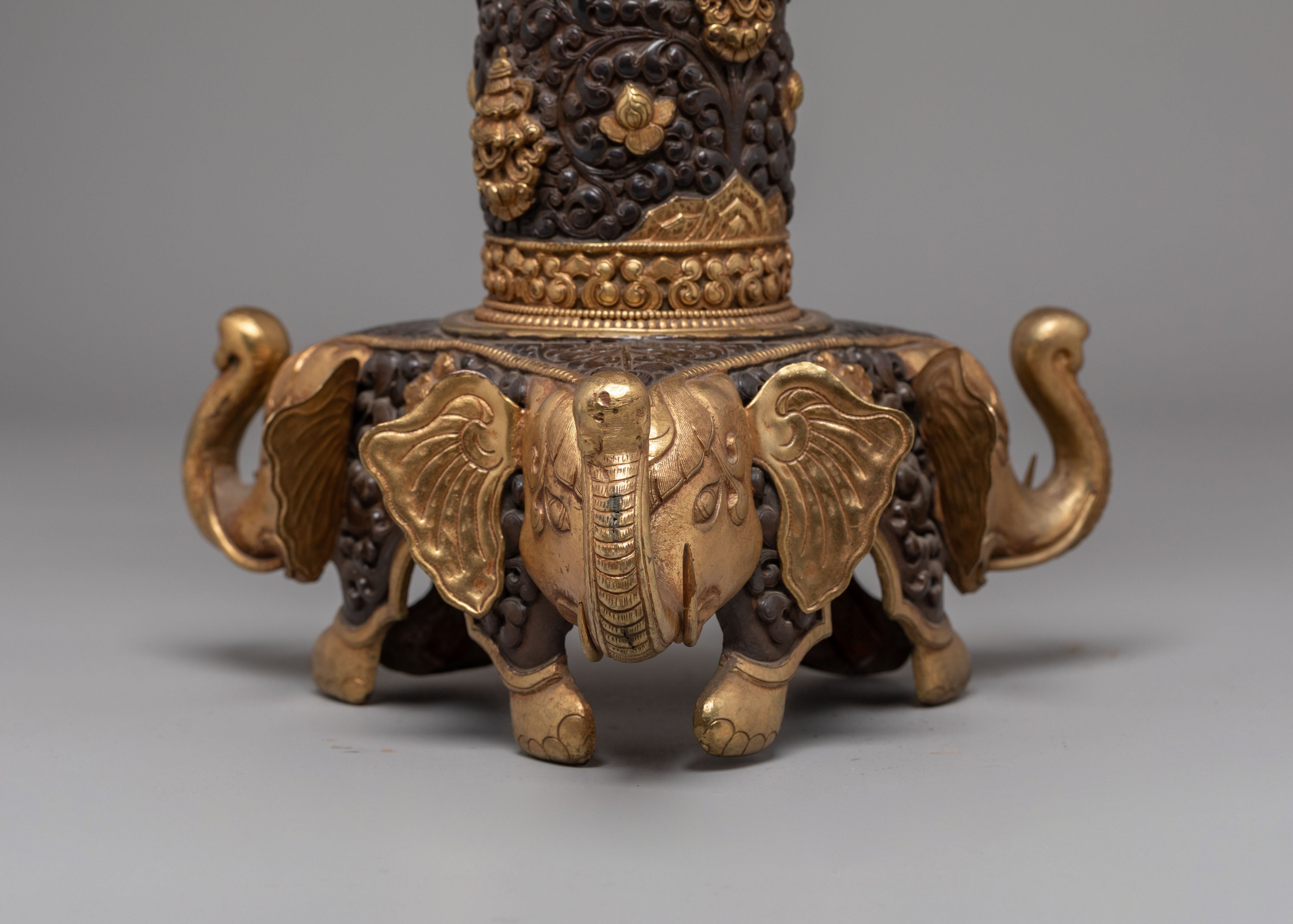 Incense Burner for Ritual Ceremonies | Copper and Gold Plated with Acrylic Details