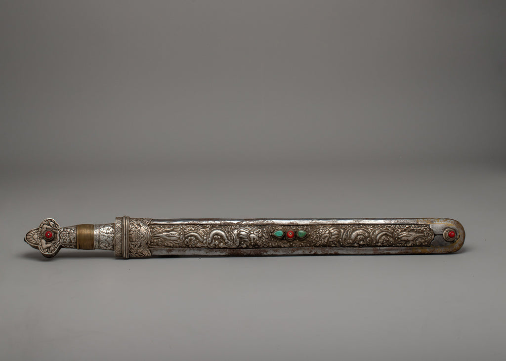 A Vintage Buddhist Ritual Sword for Spiritual Practices and Decor | A