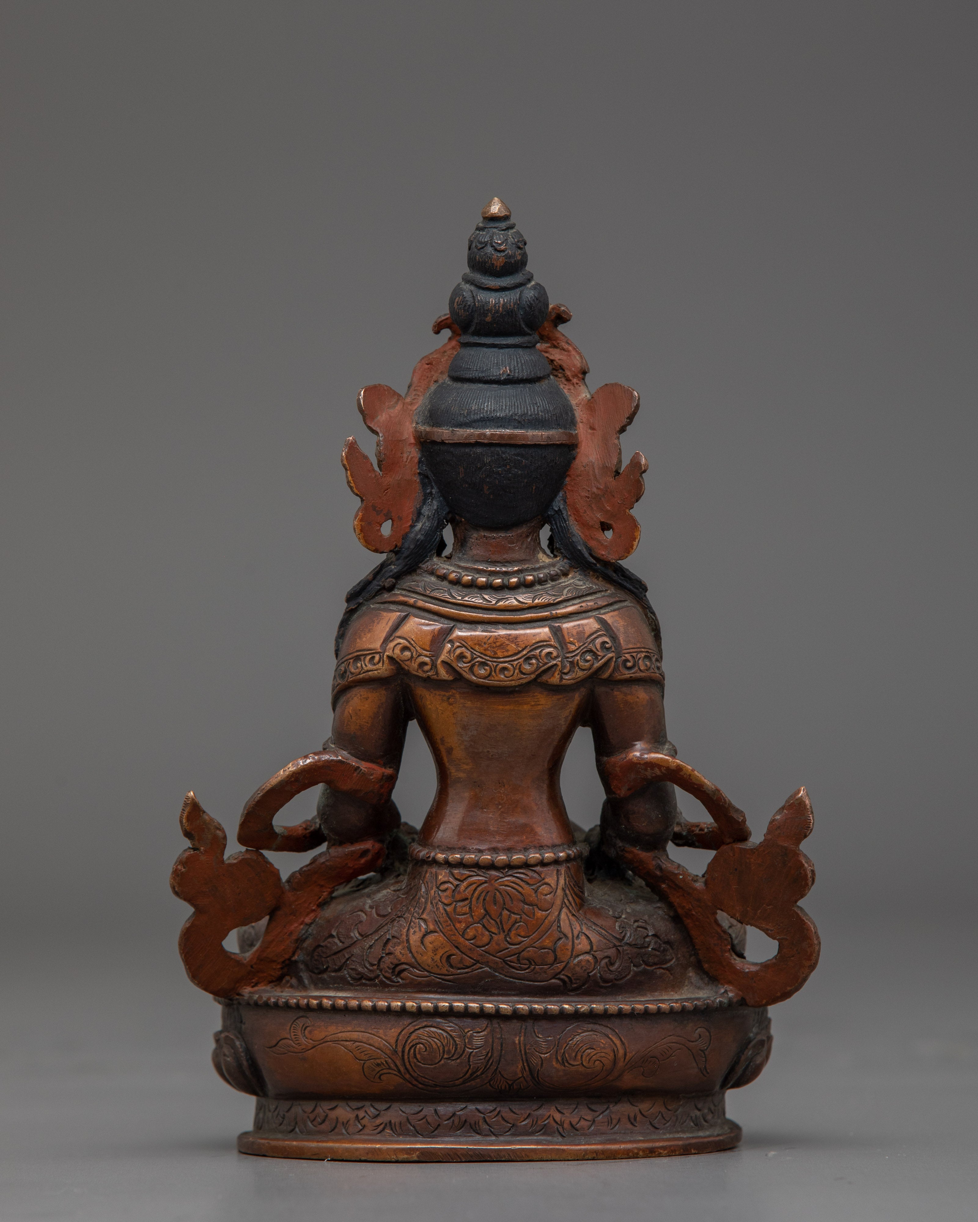 Longevity Deity Amitayus Statue | Symbol of Infinite Life and Wisdom
