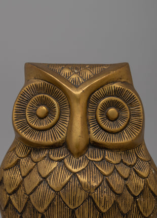 Handcrafted Brass Body Owl Figurine | Symbolizing Wisdom and Prosperity